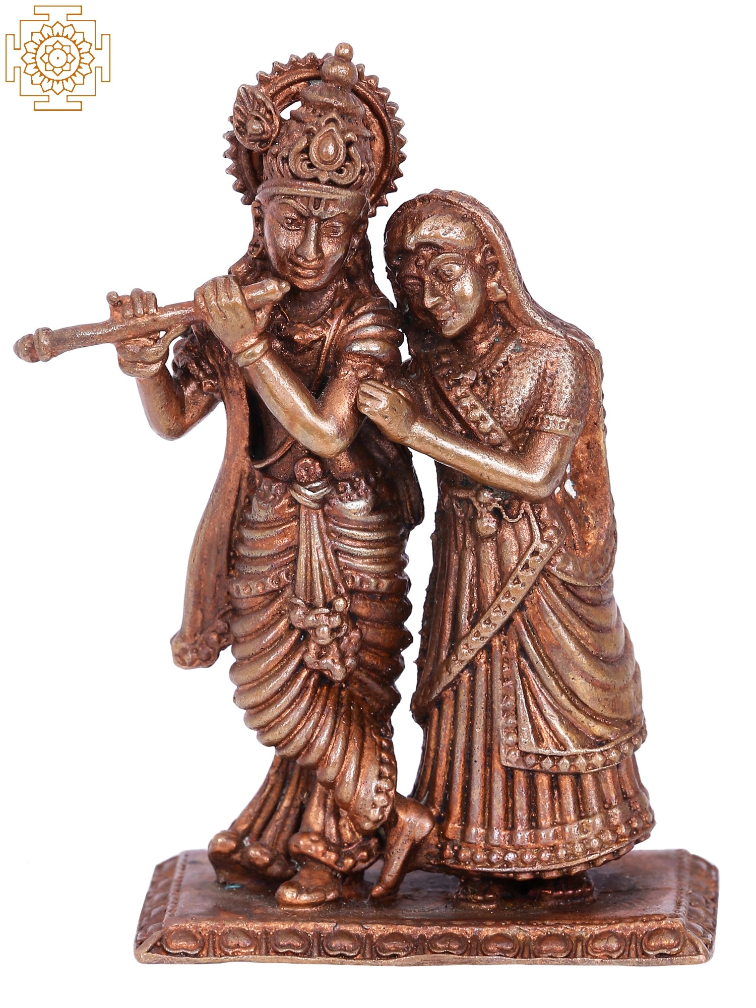 3'' Small Radha Krishna | Madhuchista Vidhana (Lost-Wax) | Panchaloha ...