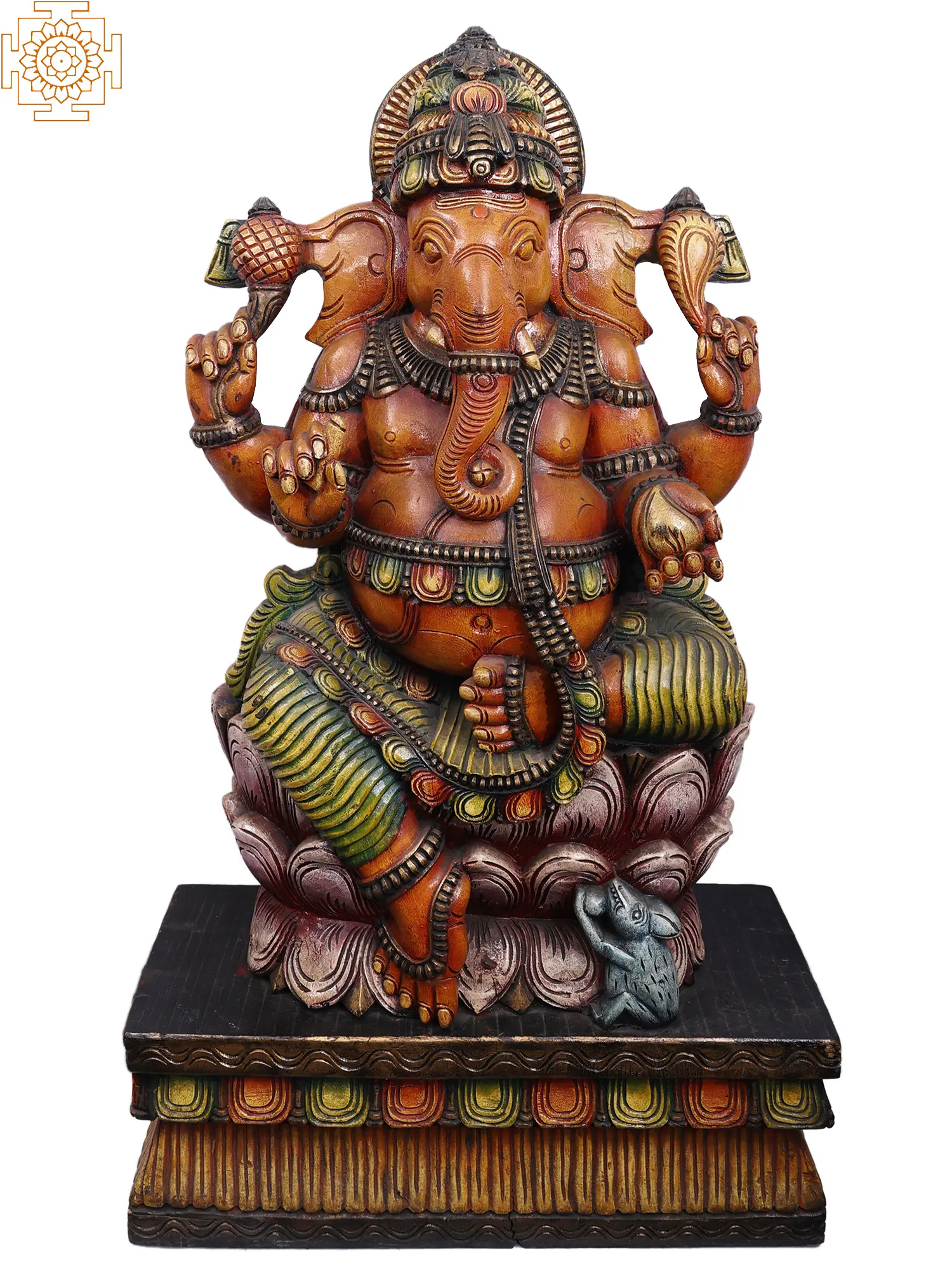 ESPLANADE Statue de Ganesha Ganpati sur rat Murti (27,9 cm