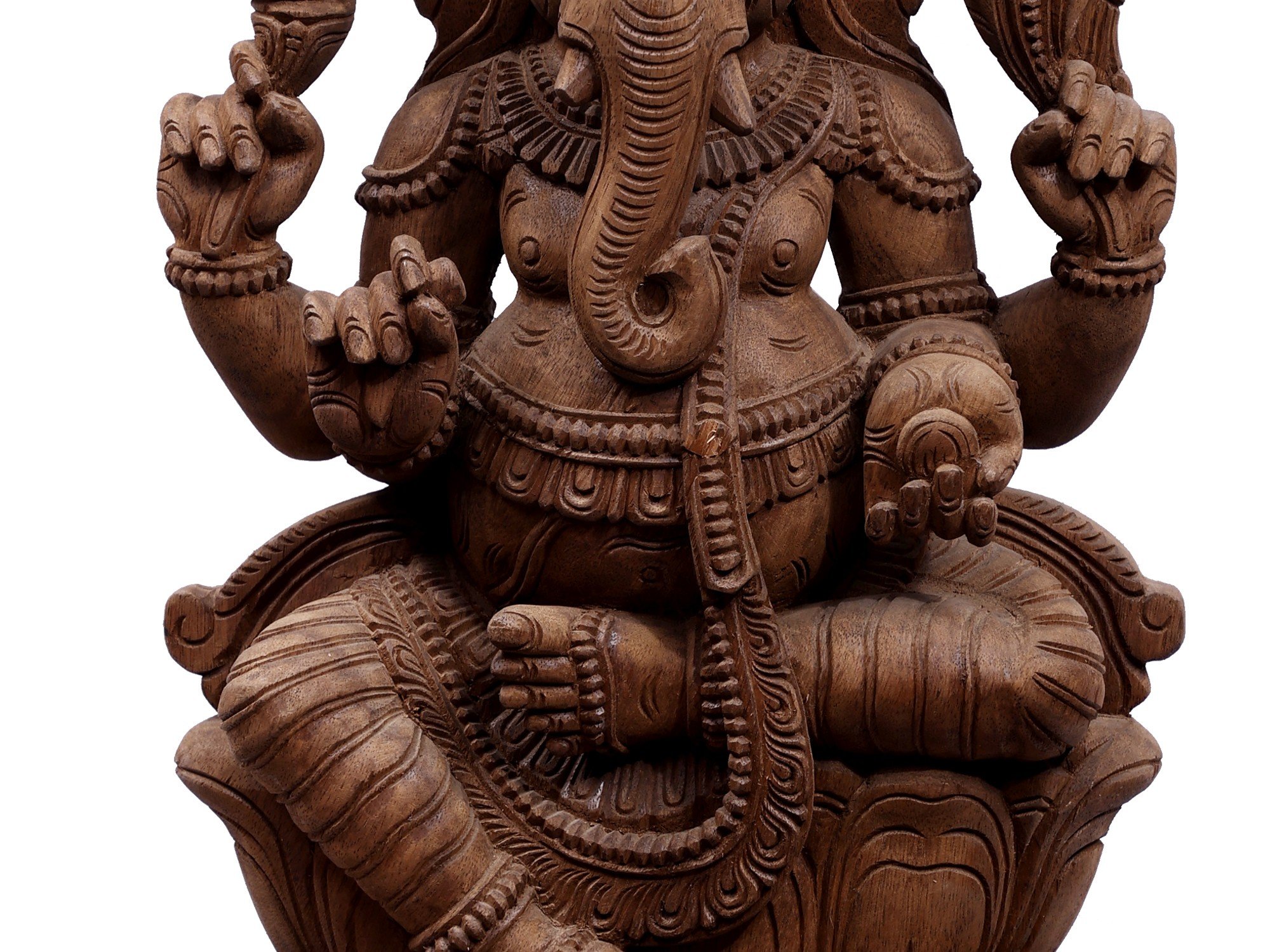 Ebros Hindu Avatar Ganapati Lord Ganesha with 4 Hands Seated On Lotus  Thron好評販売中 福袋