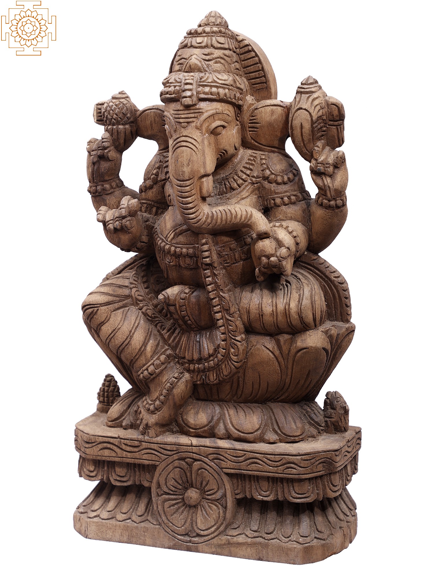 70％OFF】 Ebros Hindu Avatar Ganapati Lord Ganesha with 4 Hands Seated On  Lotus Thron好評販売中 - ortho99plus1.com