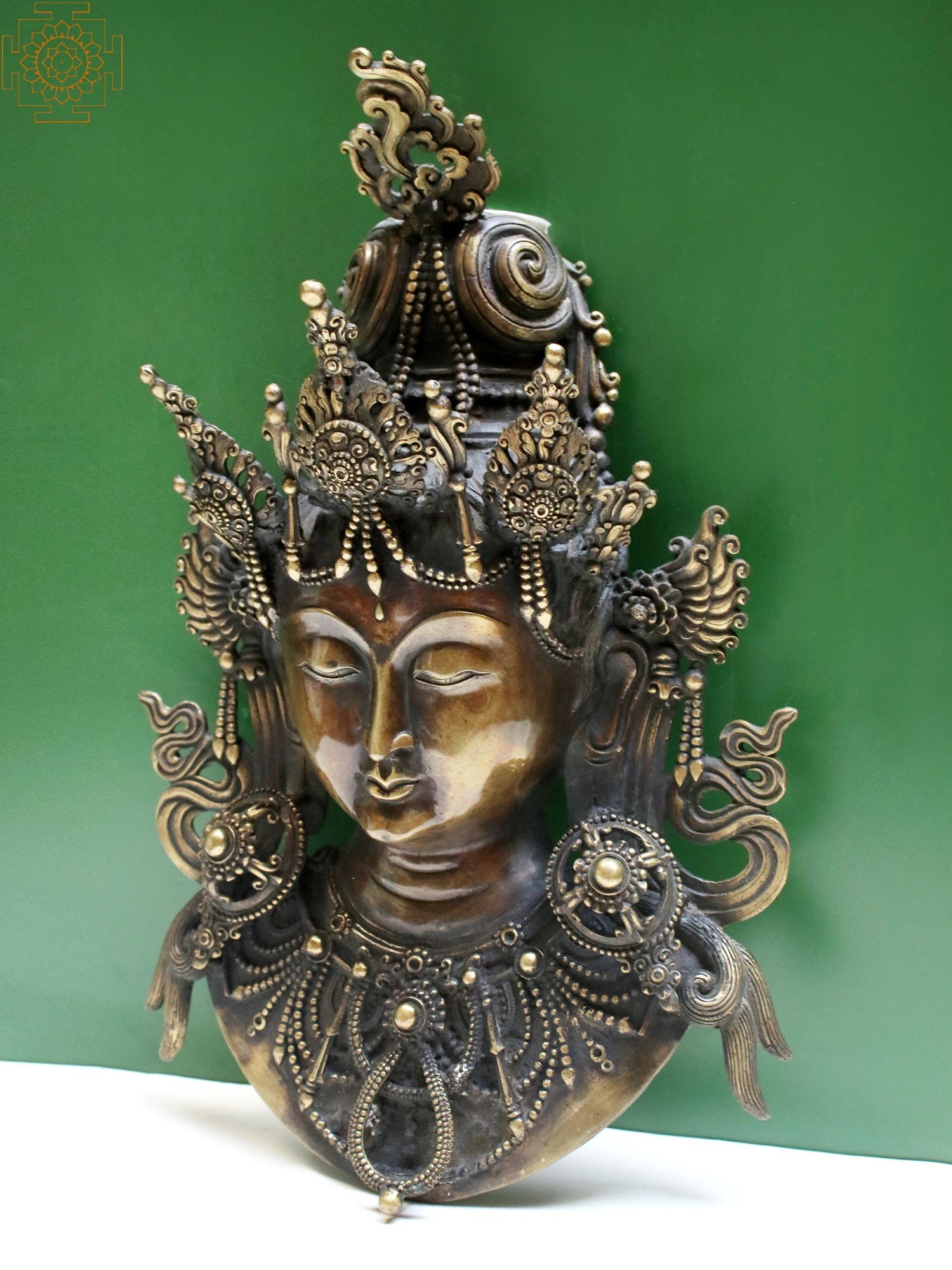 Alte sehr schöne TARA Maske aus Bronze NEPAL 