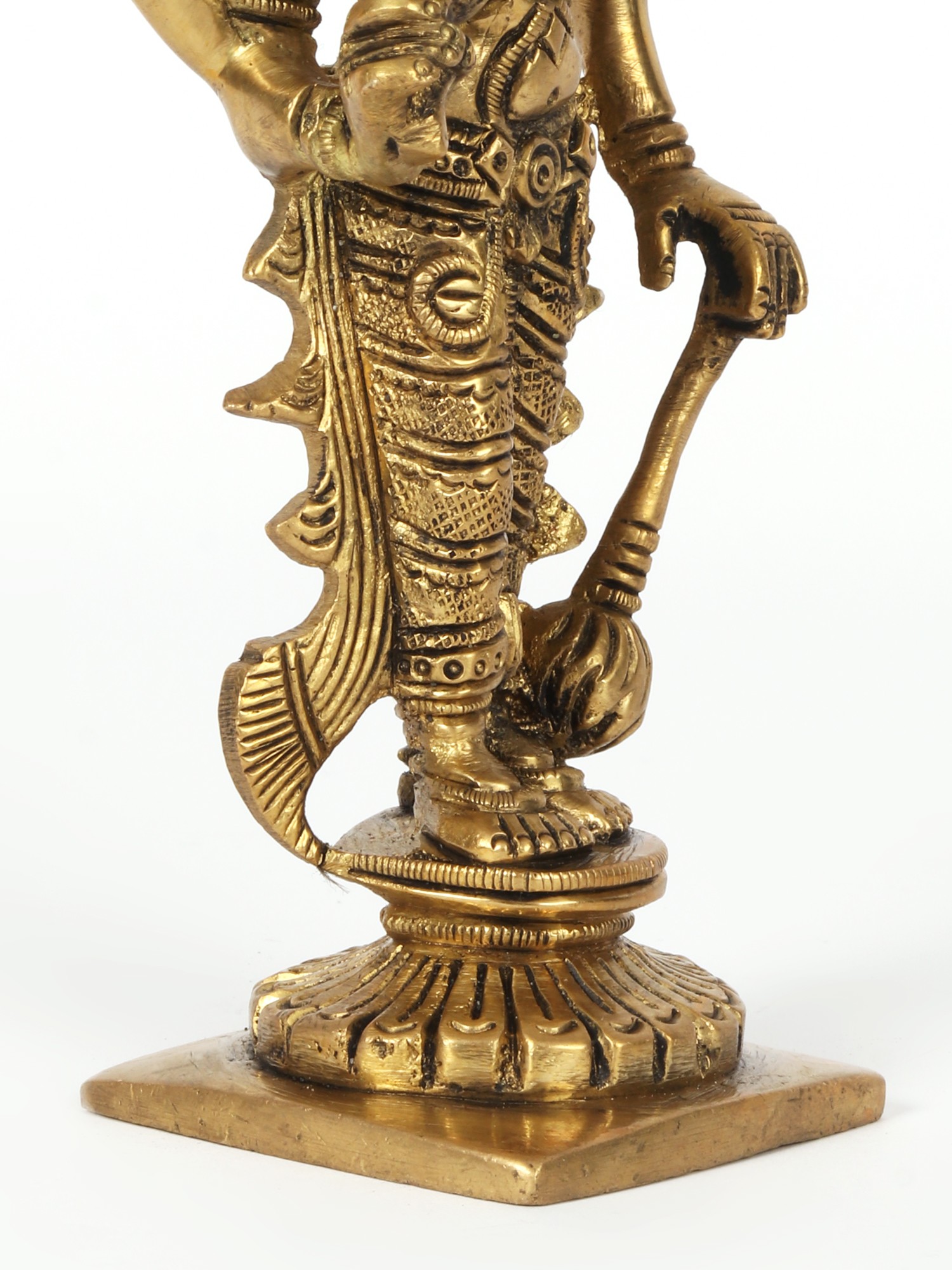 6'' Standing Lord Perumal (Vishnu) With Mace | Brass | Exotic India Art