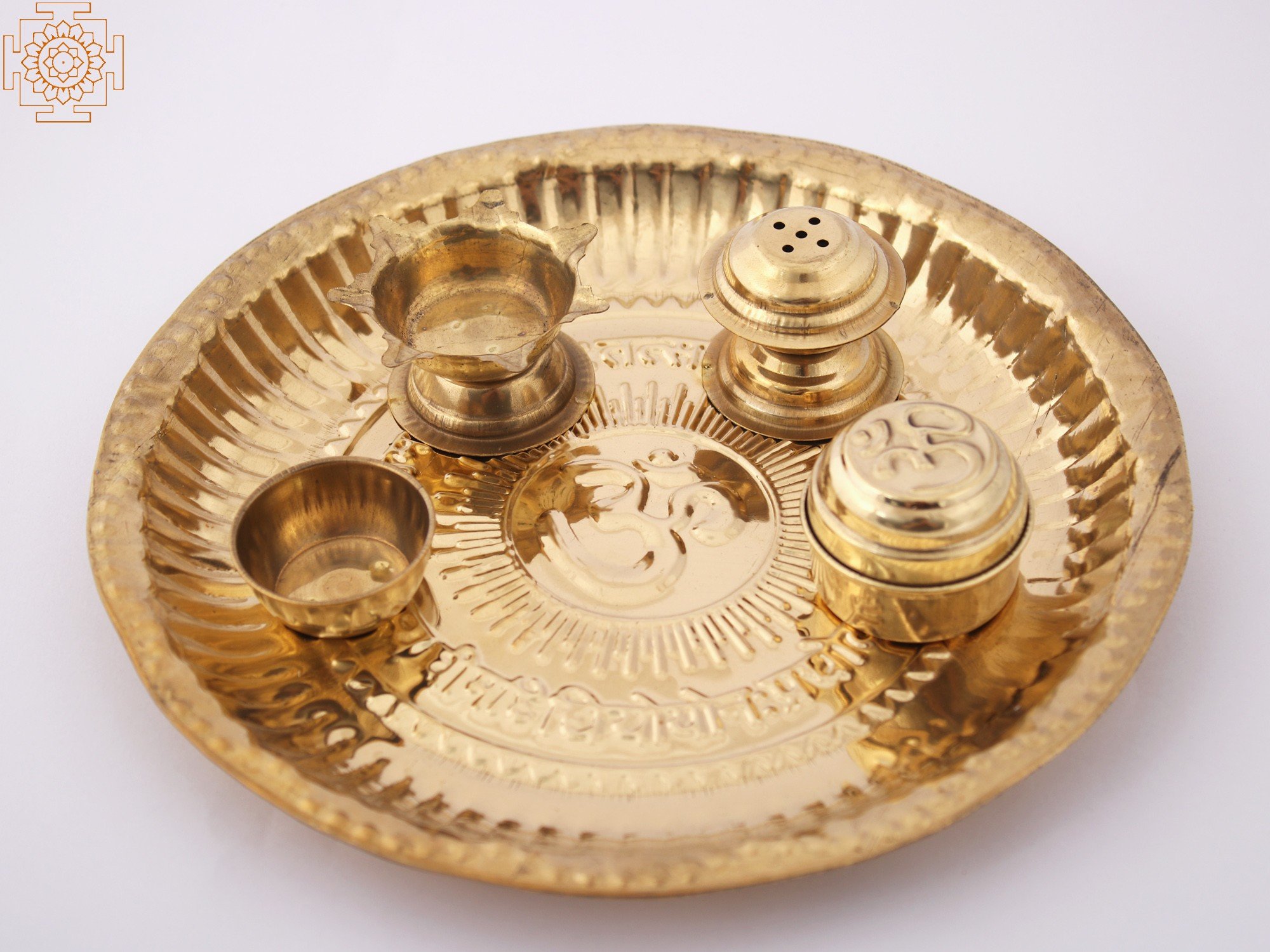 Brass Puja Thali - Dia - 8.5 inches