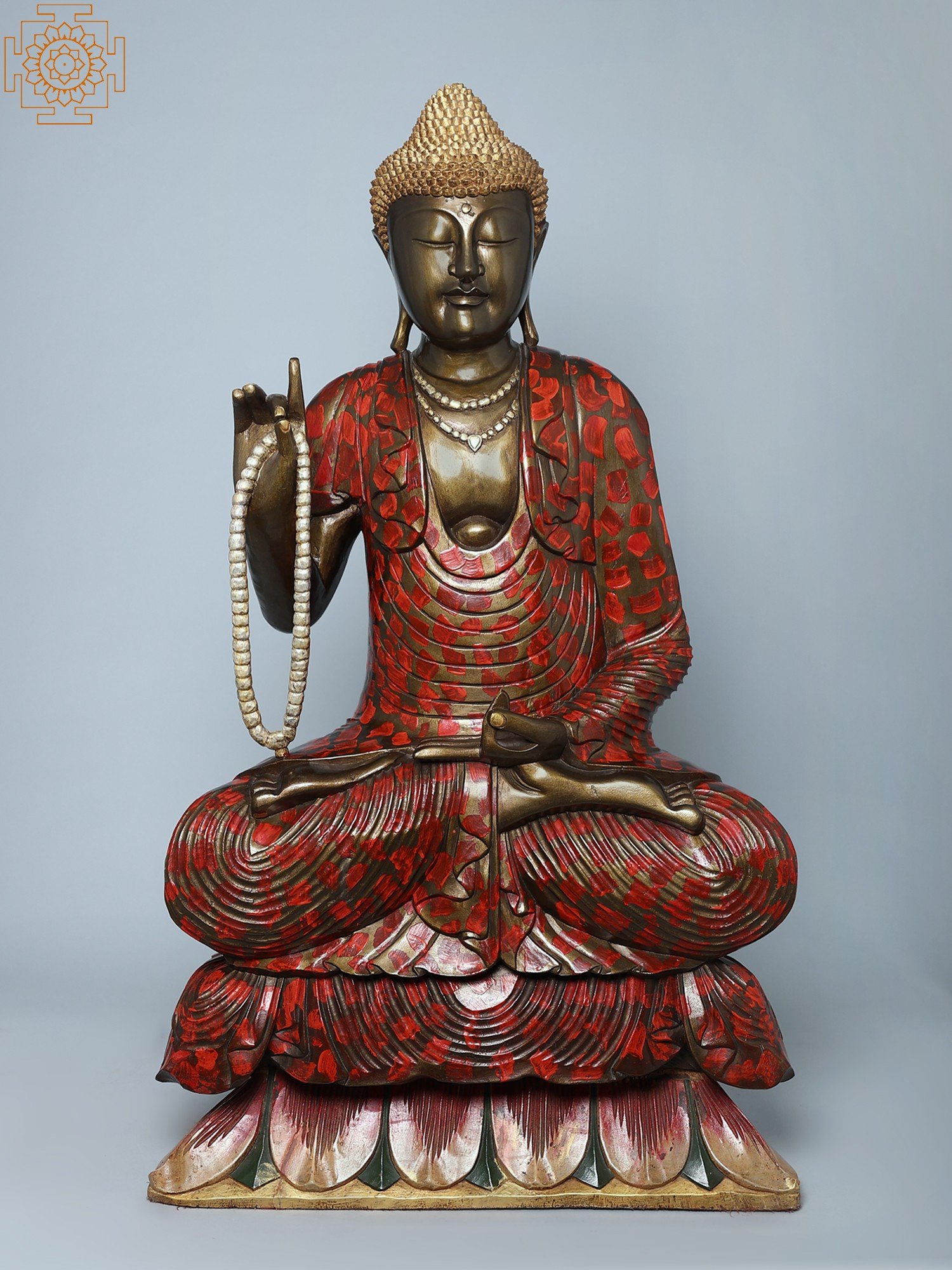 39 Large Wooden Gautam Buddha Preaching His Dharma