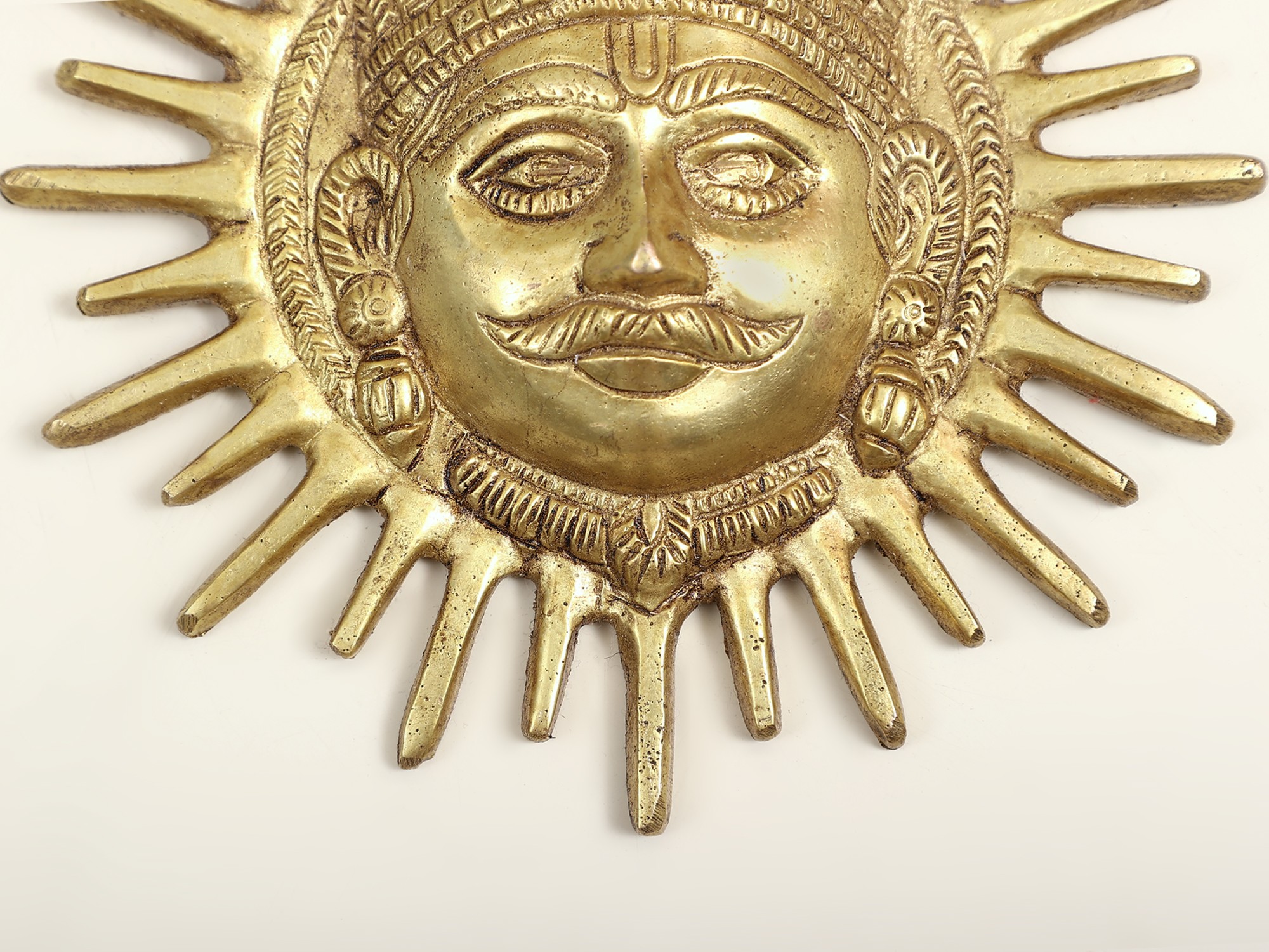 Brass Surya Dev Wall Hanging Statue Exotic India Art brass-surya-dev-wall-hanging-statue-exotic-india-art