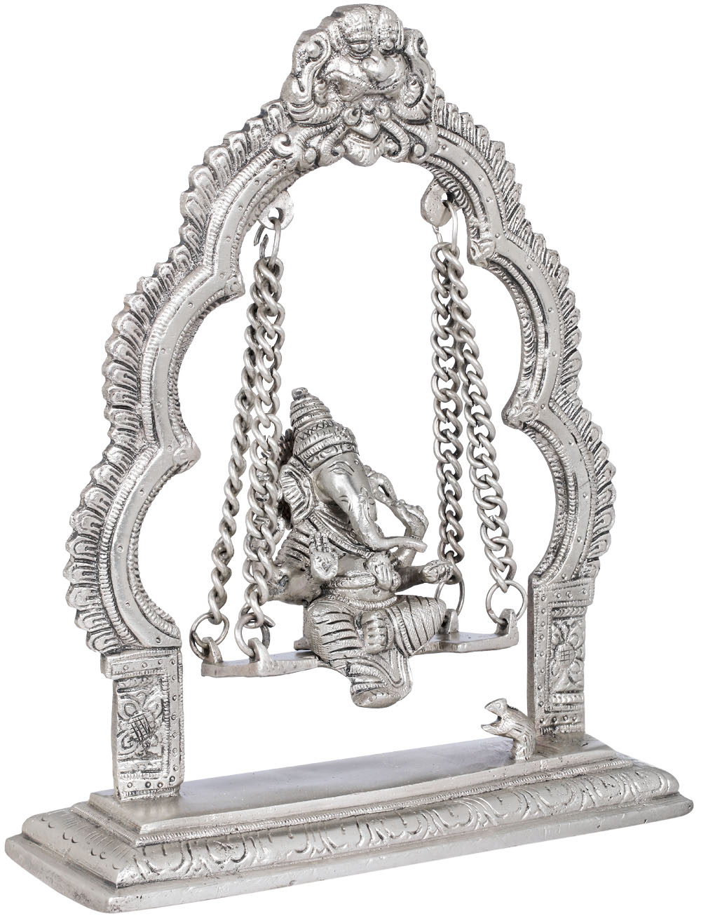 Lord Ganesha on a Swing with Kirtimukha Atop