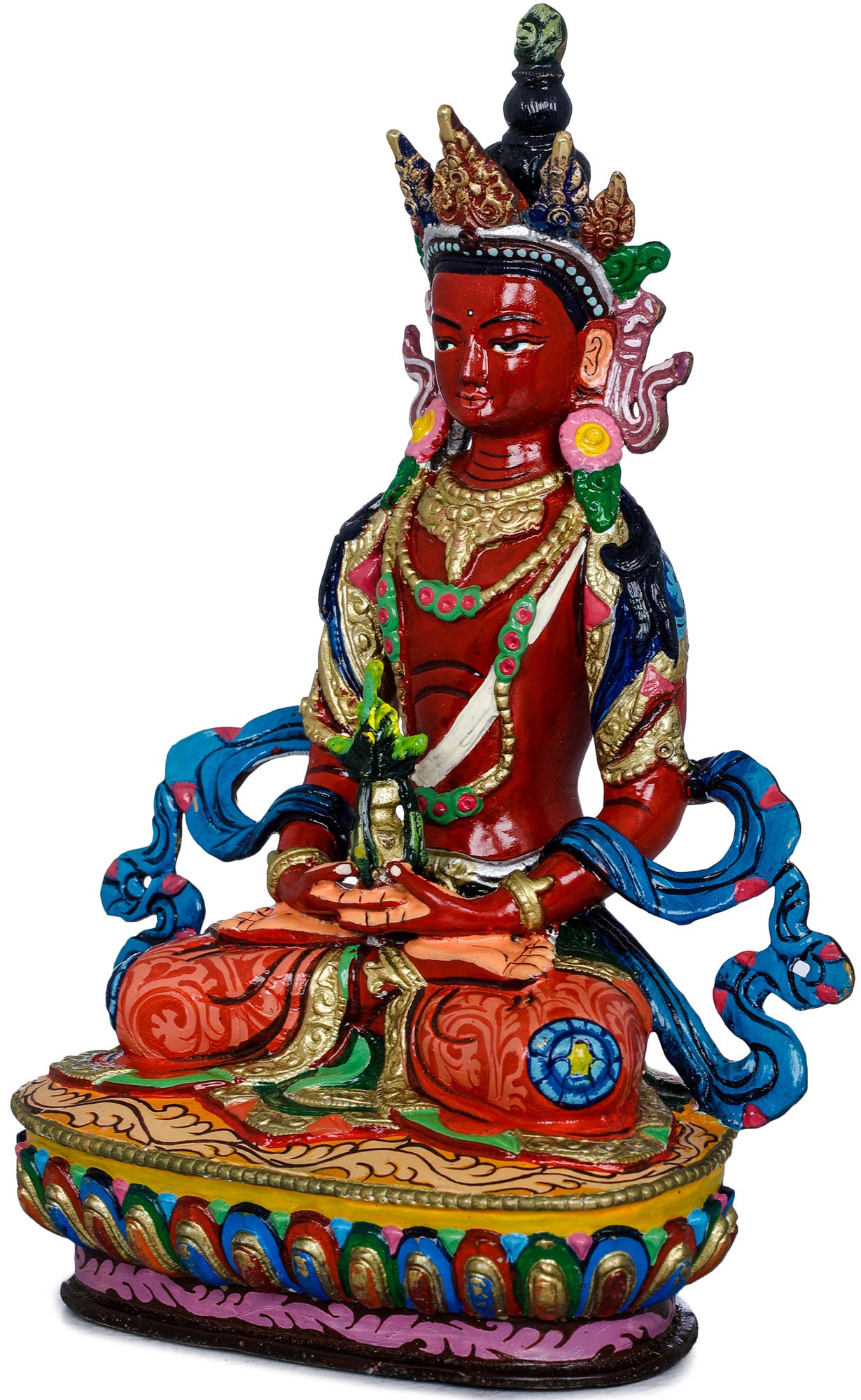 Amitayus Vidyadhara Dharma Practitioner Long Life Buddha Bodhisattva Figurine... 