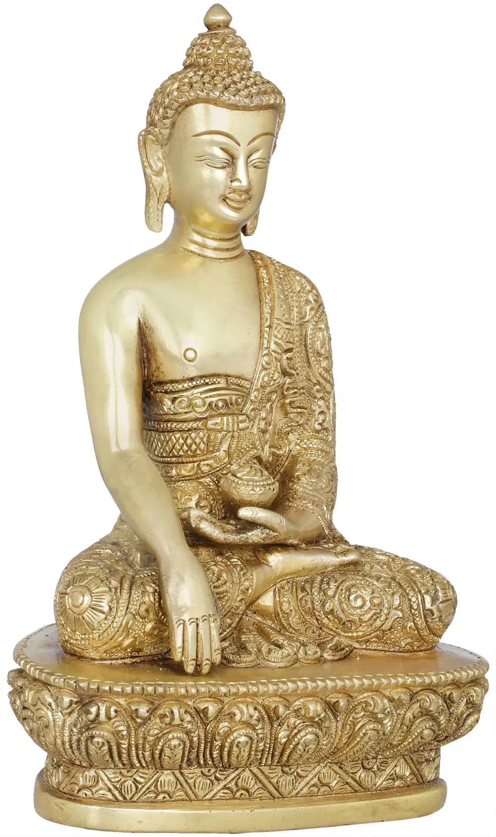 Exotic India Tibetan Buddhist Bhumisparsha Buddha Brass Statue Exotic India Tibetan Buddhist Bhumisparsha Buddha Brass Statue