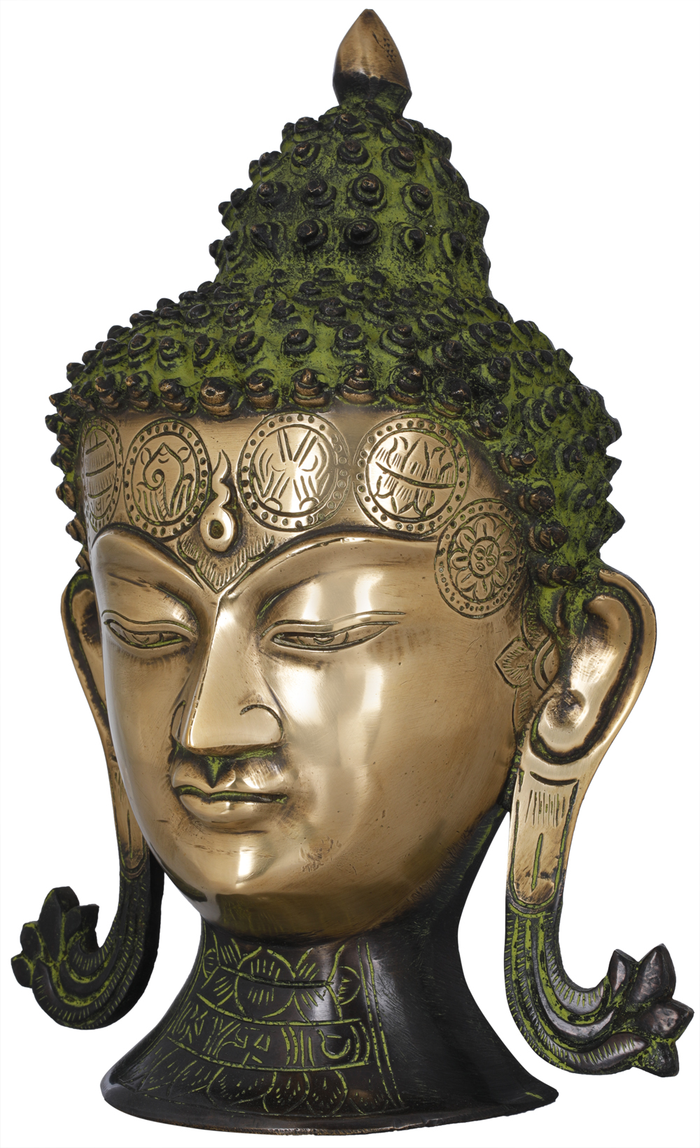 Details about   Buddha Wall Hanging Mask Art Antique Finish Brass Tibet Decor Removable 6" 