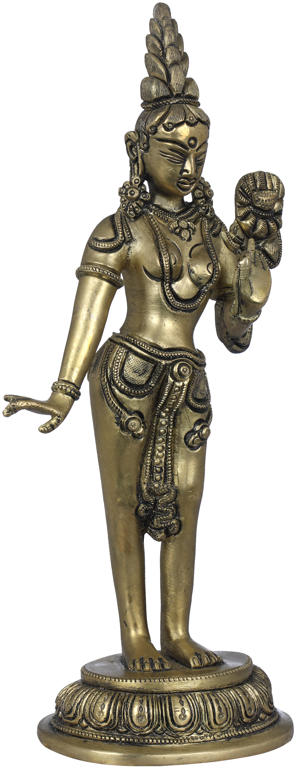 Details about   Brass Goddess Tara Standing on Beautiful Pedestal for Home Decor 