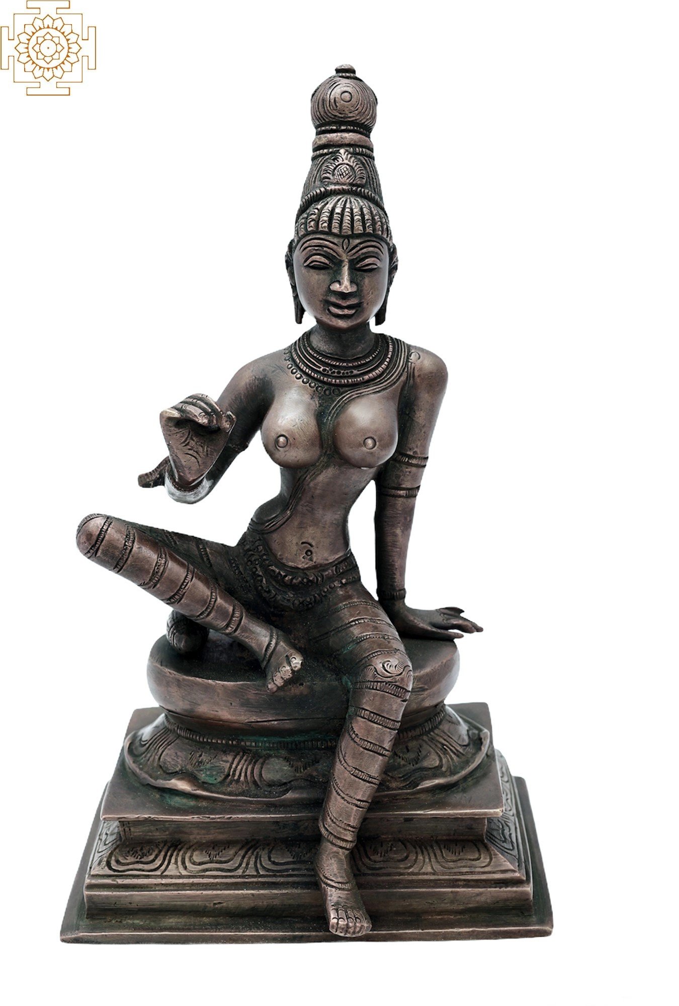 Divine Brass Sculpture Of Parvati - Goddess of Fertility, Love & Devot -  The Indian Weave