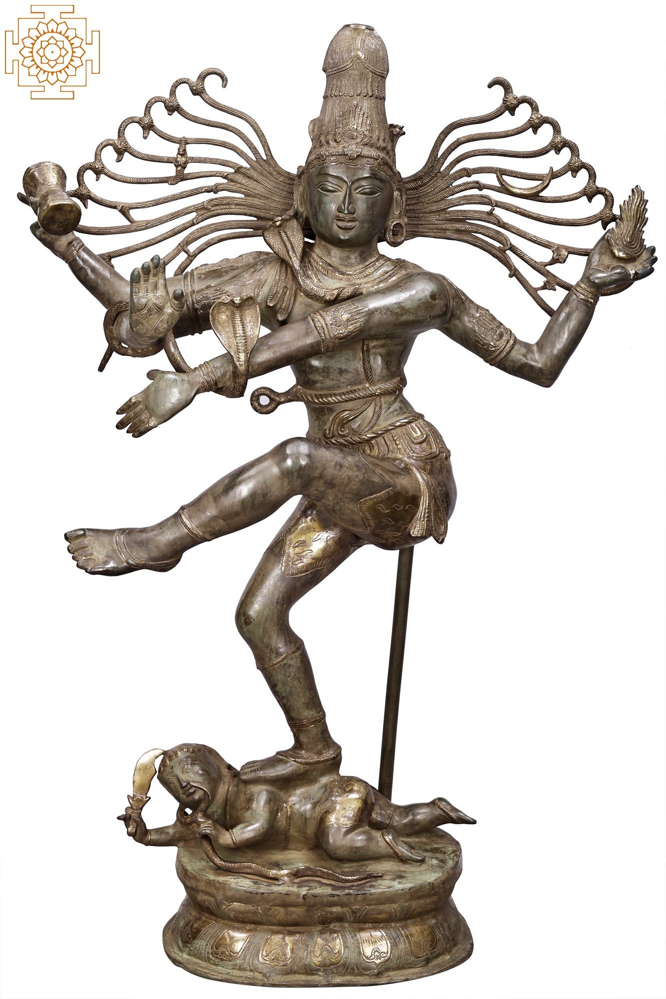 Brass Dancing Shiva Nataraja Statue, Brass Lord Shiva, Dancing