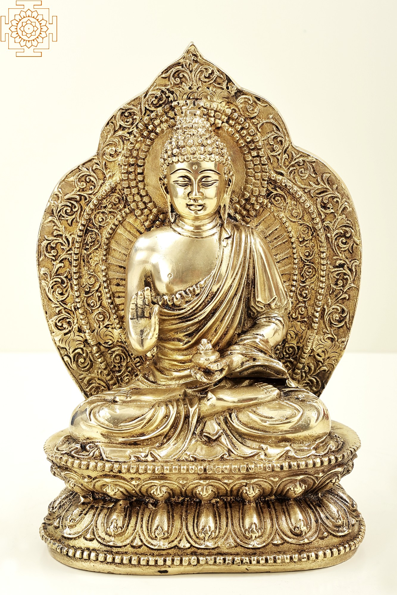 Exotic India Tibetan Buddhist Deity Gautama Buddha Brass Statue