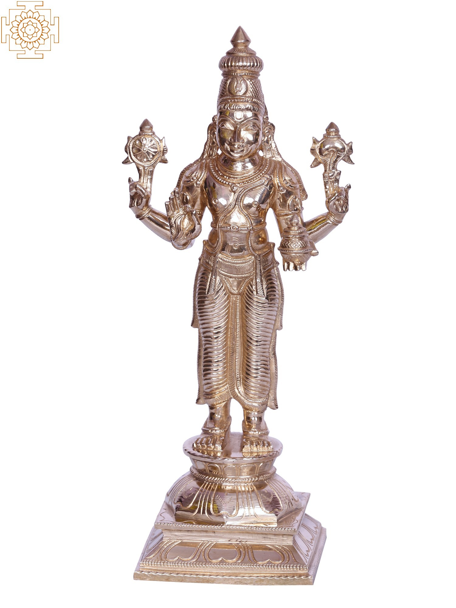 Brass Statue of Lord Dhanvantari, God of Ayurveda