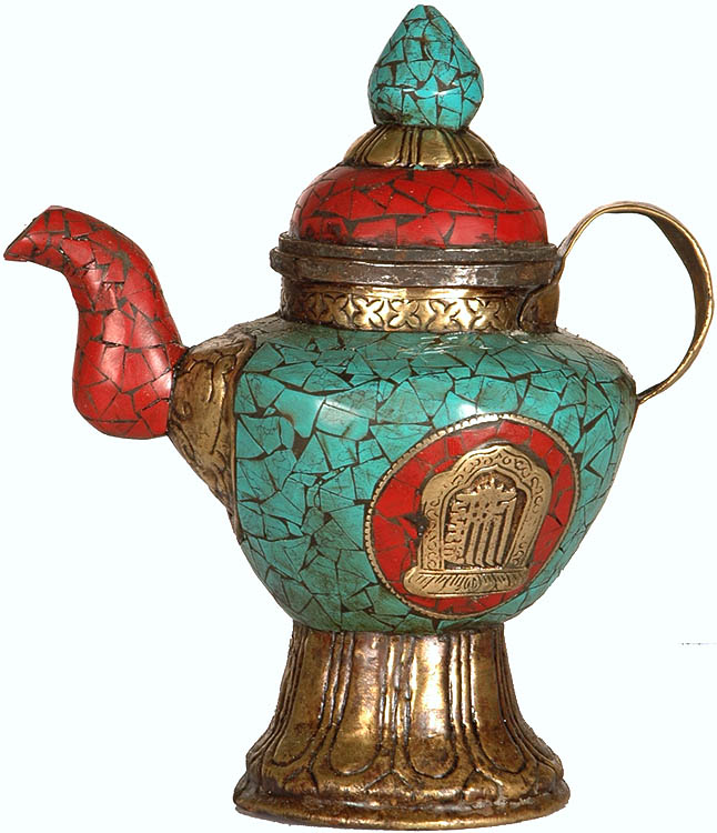 Ritual Kettle with Ten Powerful Syllables of Kalachakra Mantra Exotic