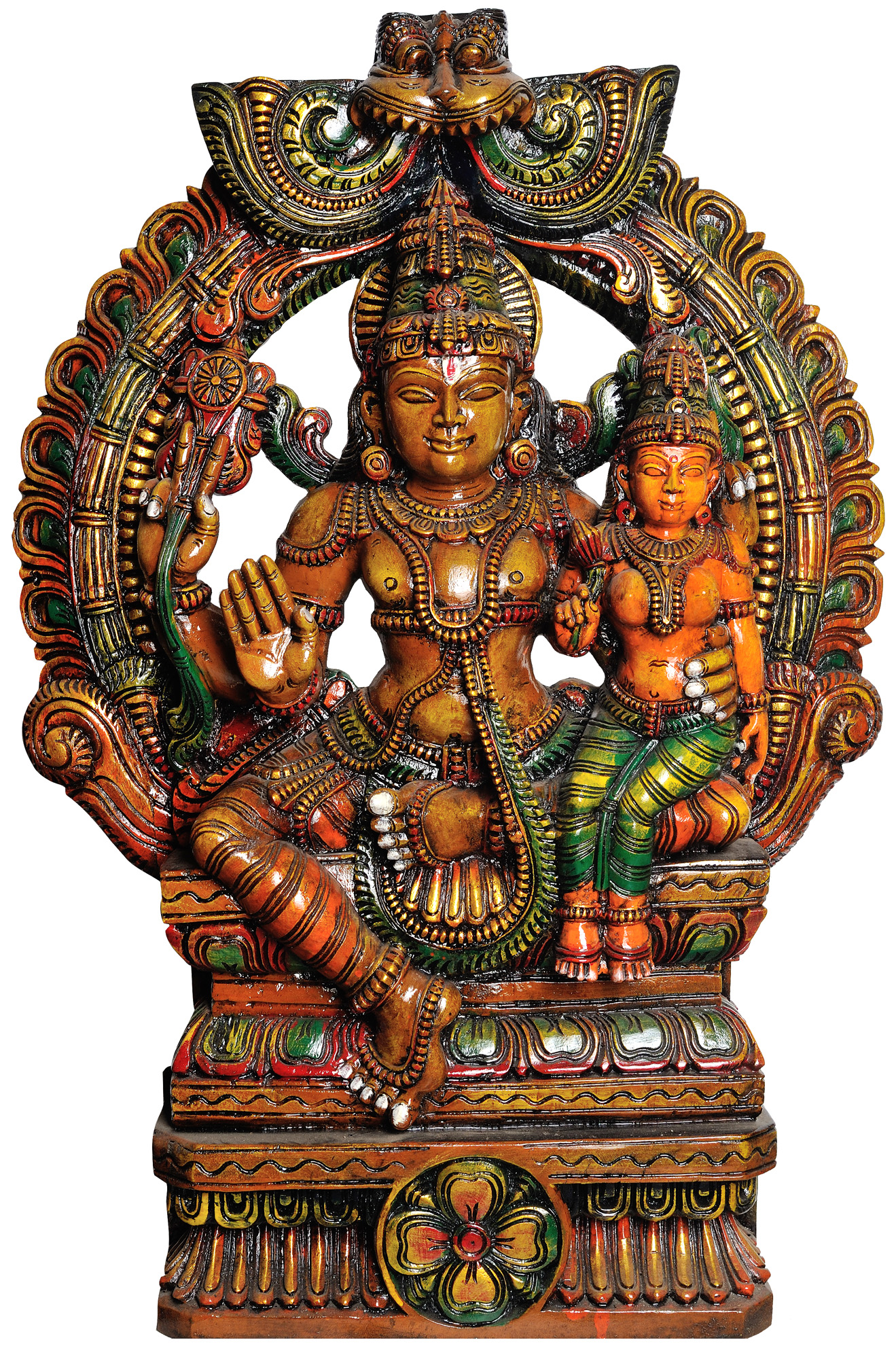 Lord Vishnu with Lakshmi Ji | Exotic India Art