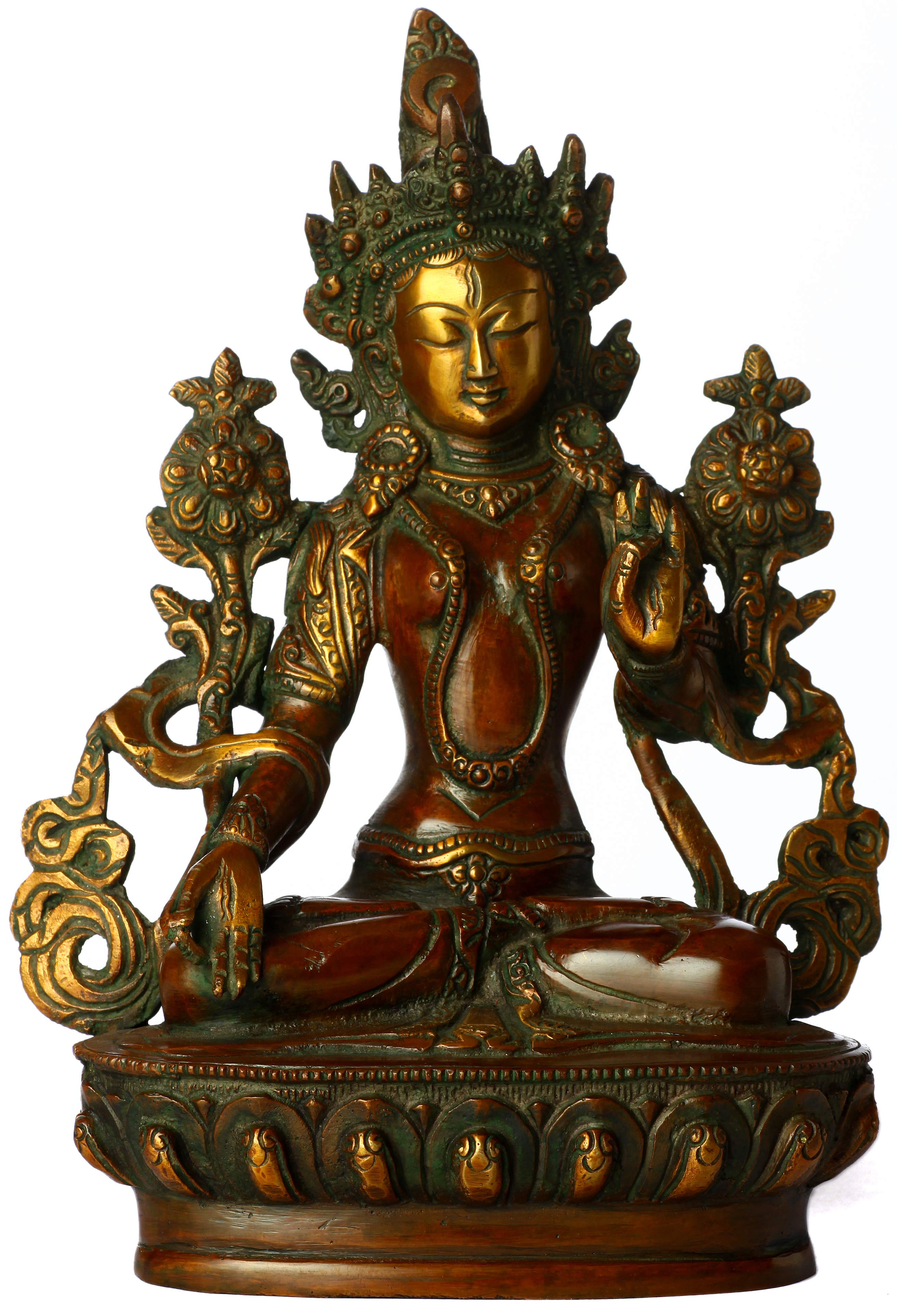 Tibetan Buddhist Goddess White Tara with Seven Eyes