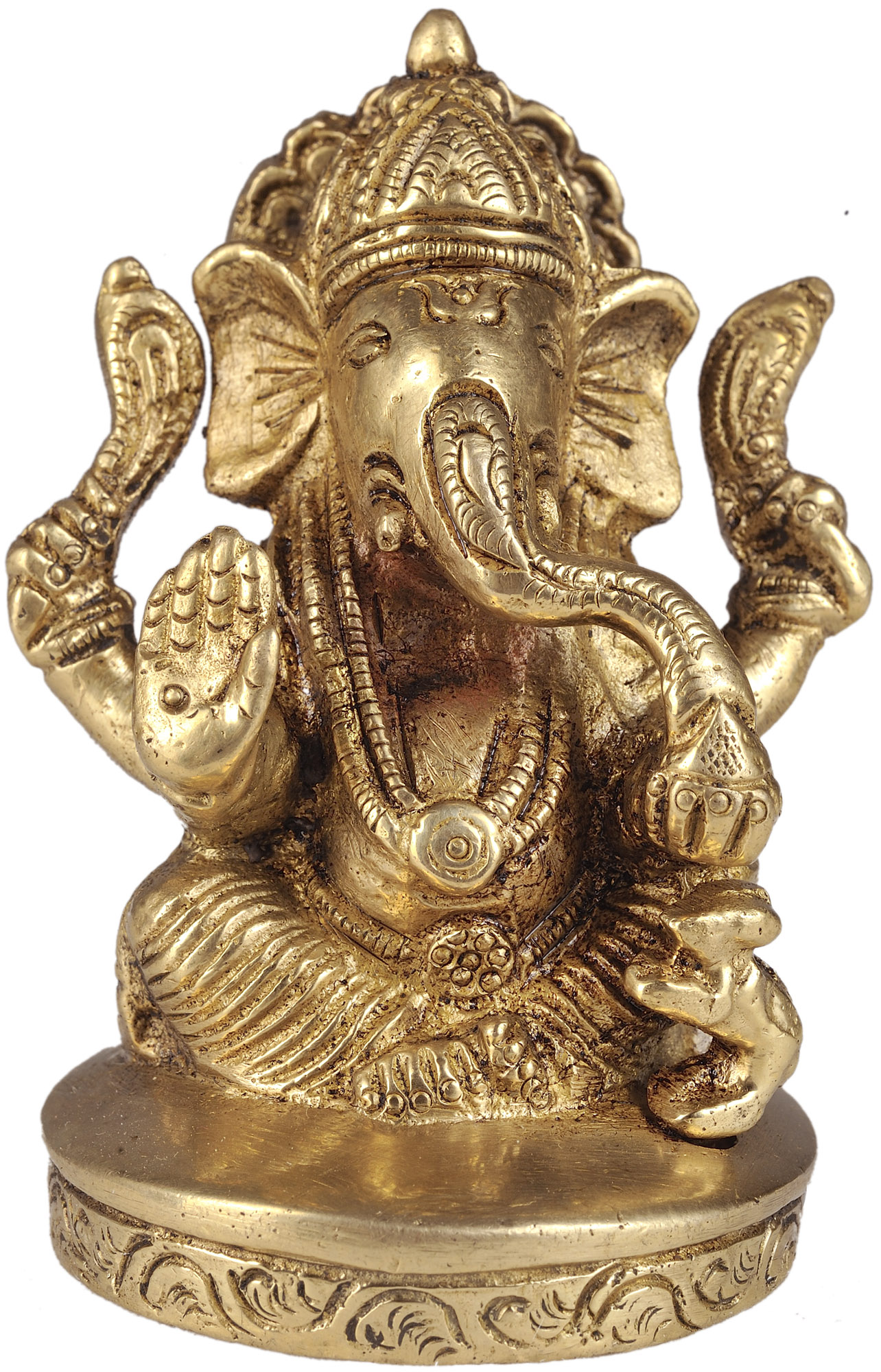 Four-Armed Seated Ganesha | Exotic India Art