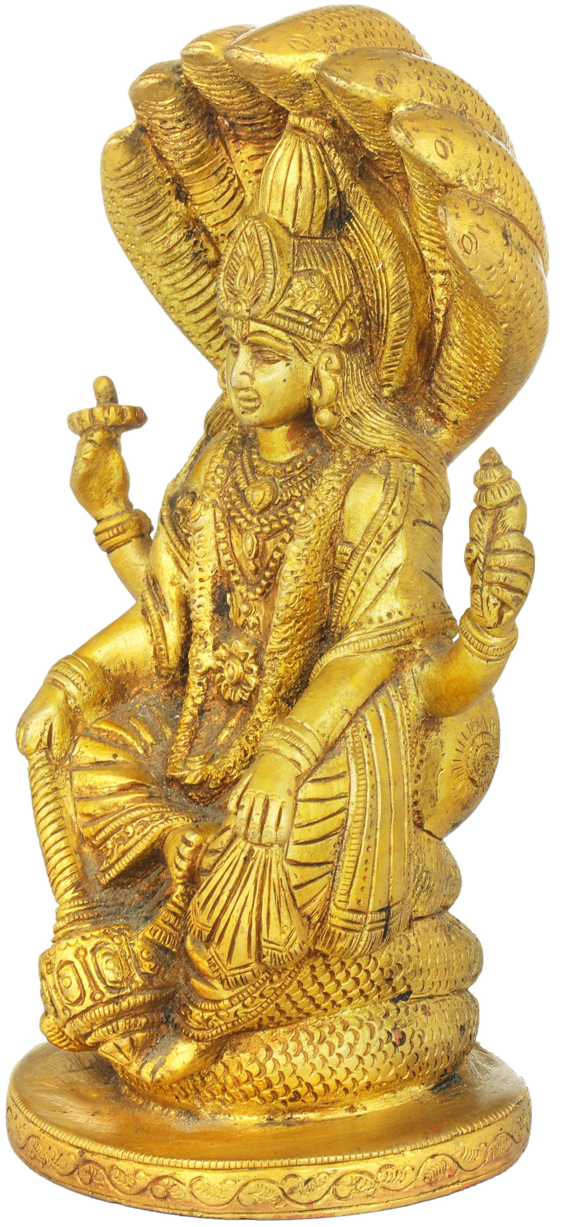 Lord Vishnu Seated on Sheshnag