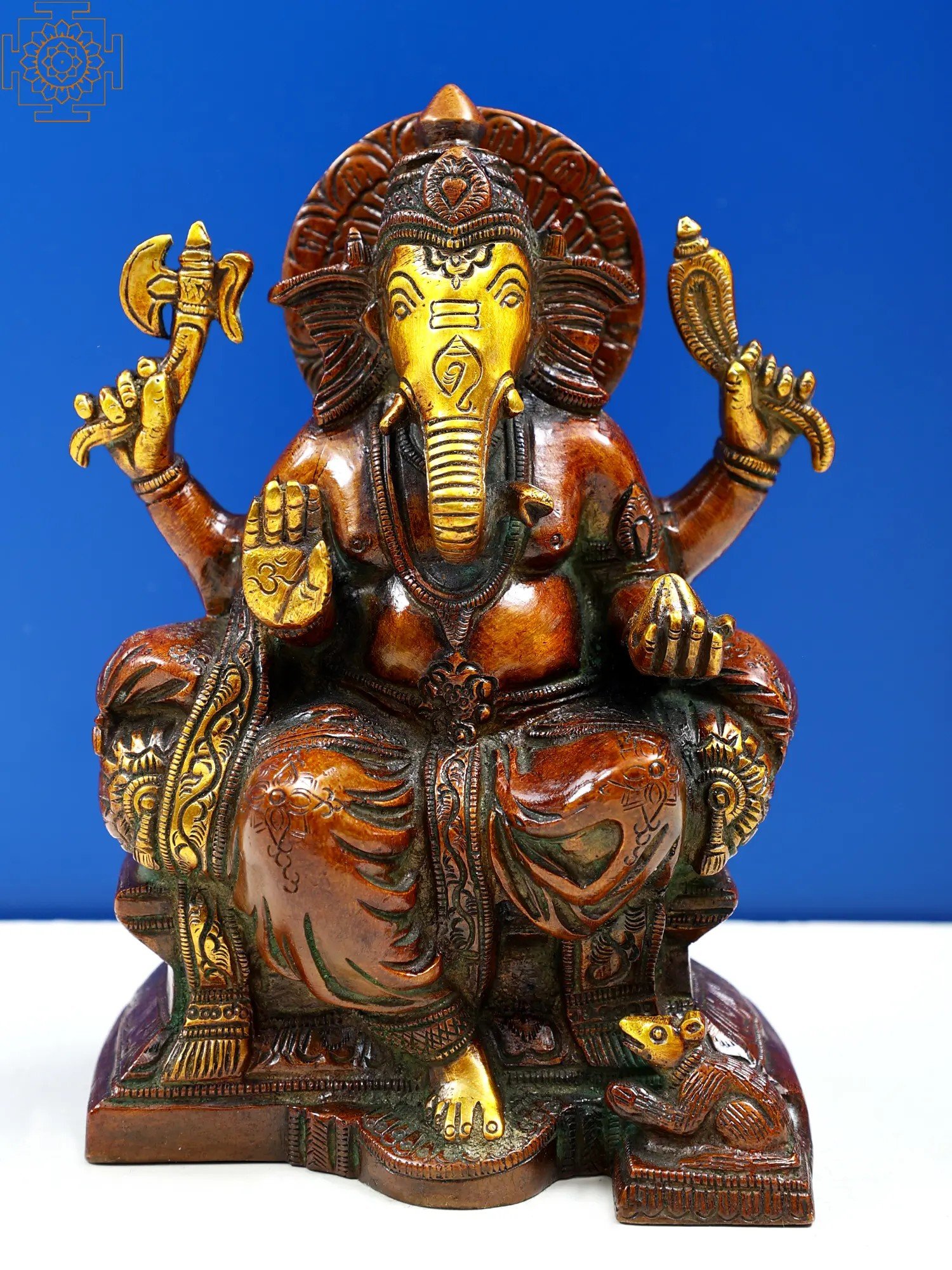 Set of Six Statues Brass Statue Exotic India Musician Ganesha