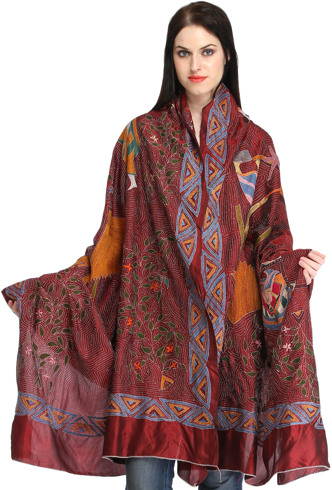 kantha dupatta with suit