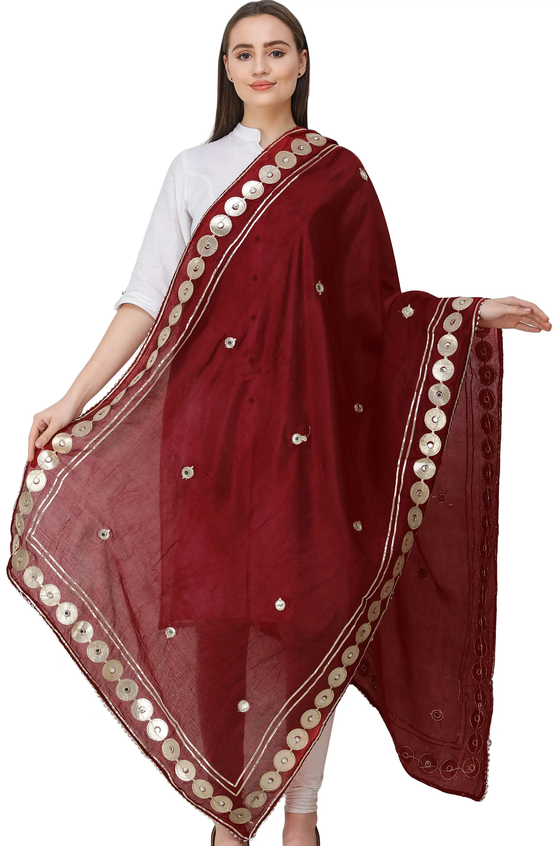 Dupatta from Amritsar Embellished with Patch Border