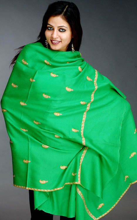 lime green shawls