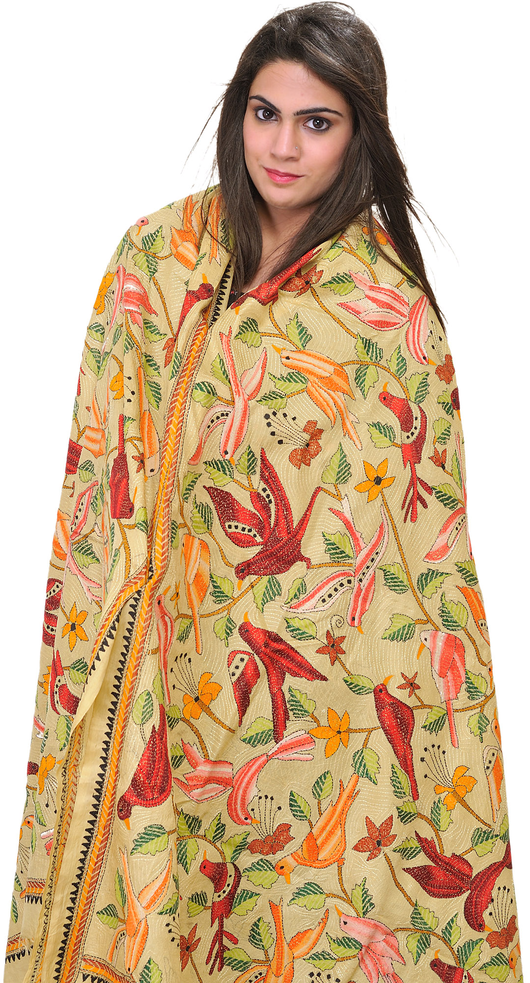 kantha dupatta with suit