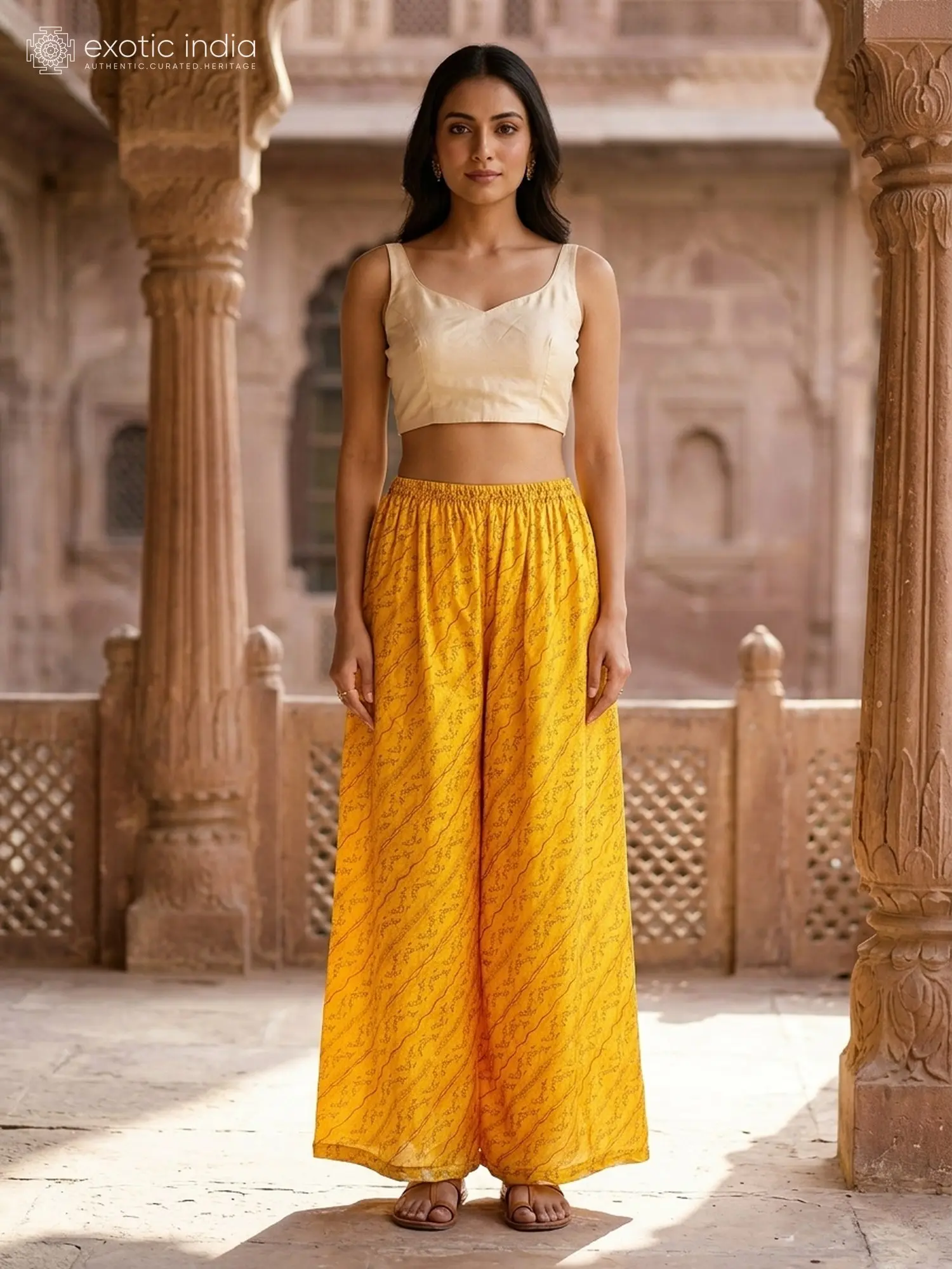 Assorted Vintage Pure Silk Palazzo from Jodhpur