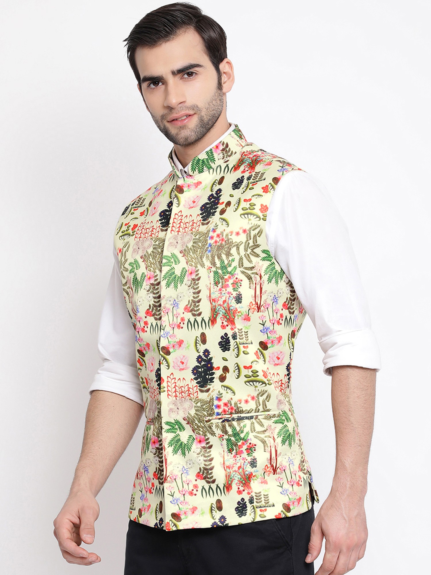 Veera Paridhaan Men's Banarasi Blue Printed Nehru Jacket at Amazon Men's  Clothing store