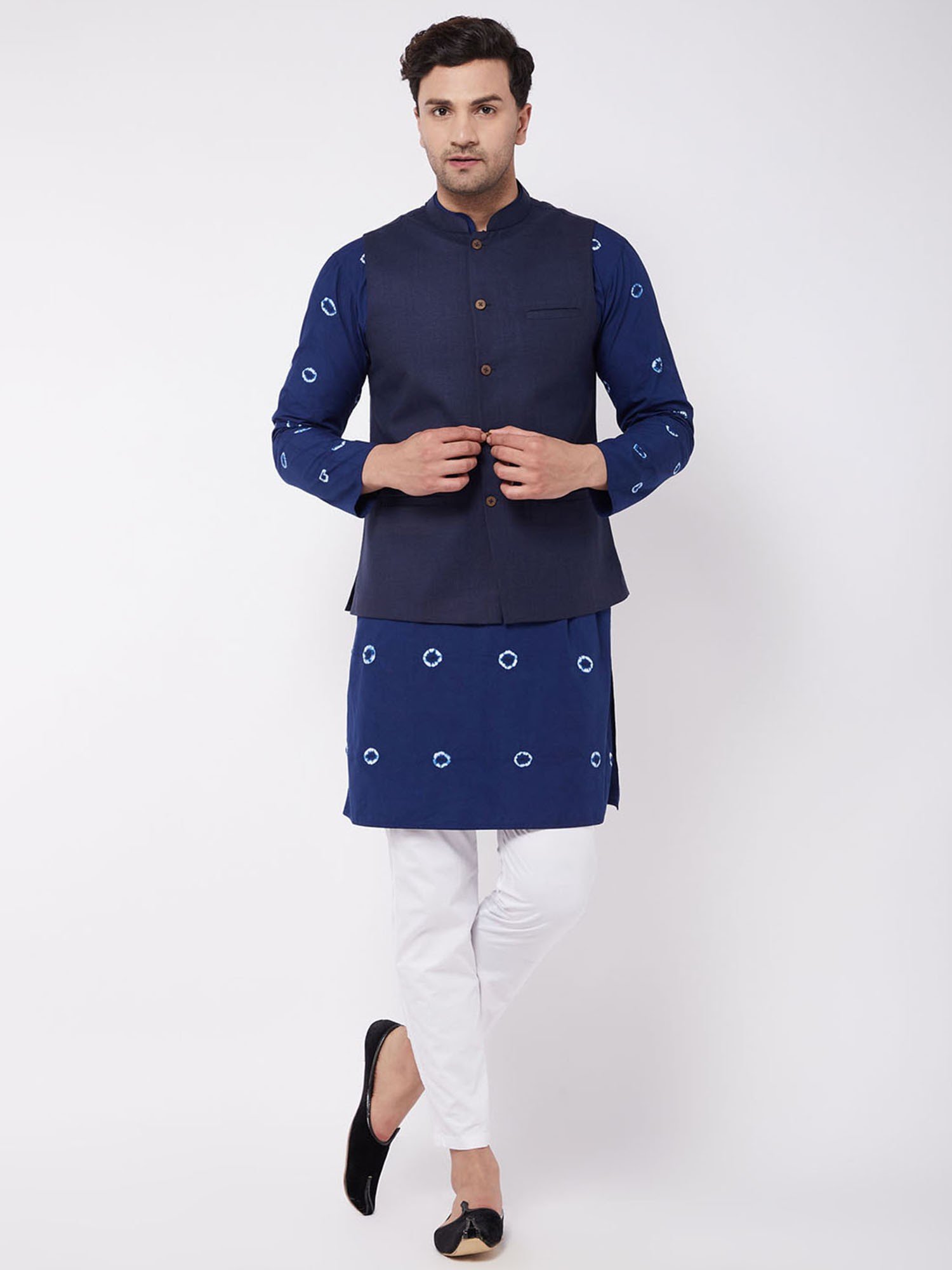 Buy MANOXO Cotton Blend Nehru/Modi Jacket - Waist Coat for Men Pack of 2 at  Amazon.in