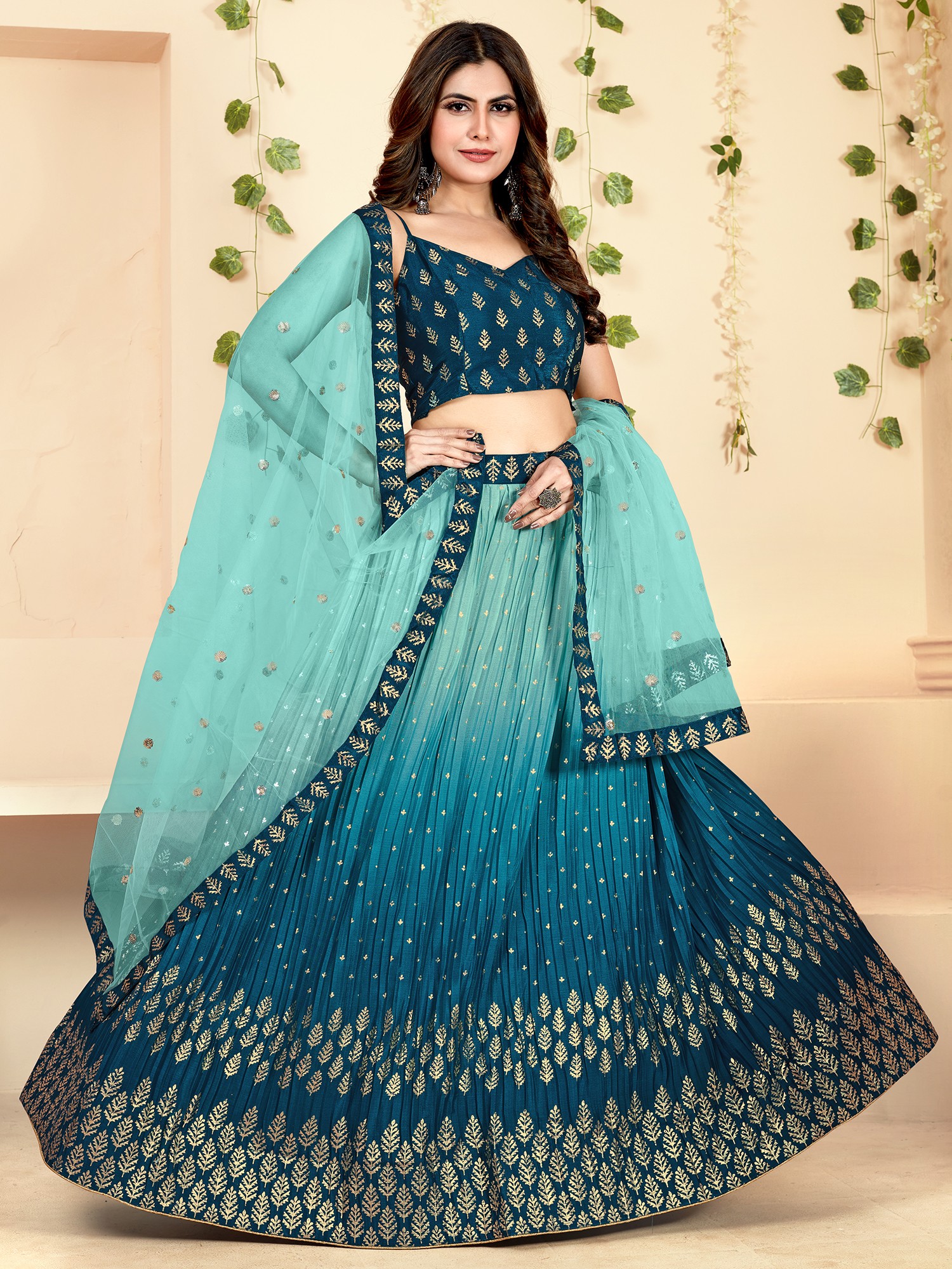 Royal | Blue Printed Lehenga Set – Raji Khaira Official