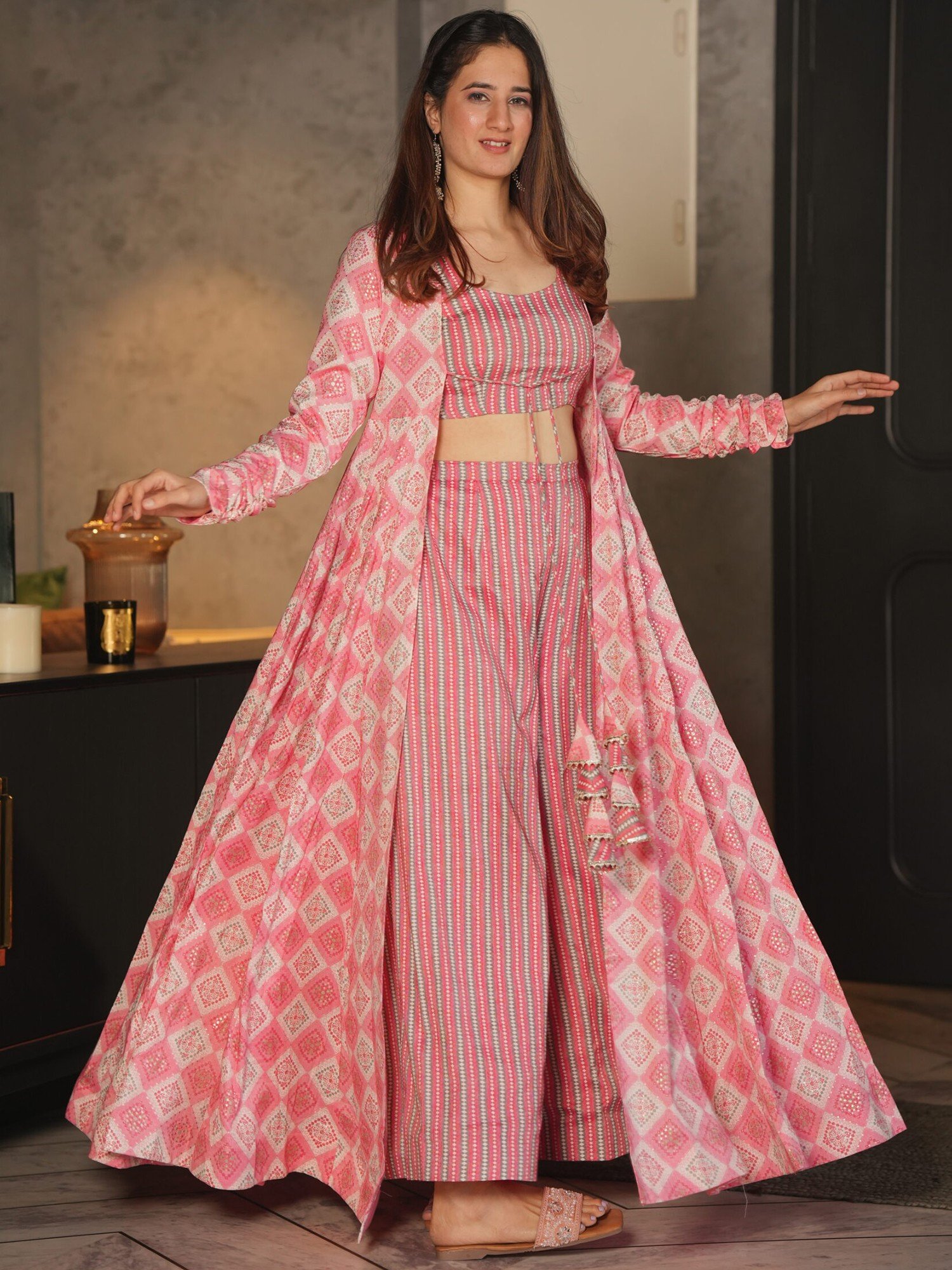 Salwar Suits : Baby pink georgette thread embroidered patiala ...