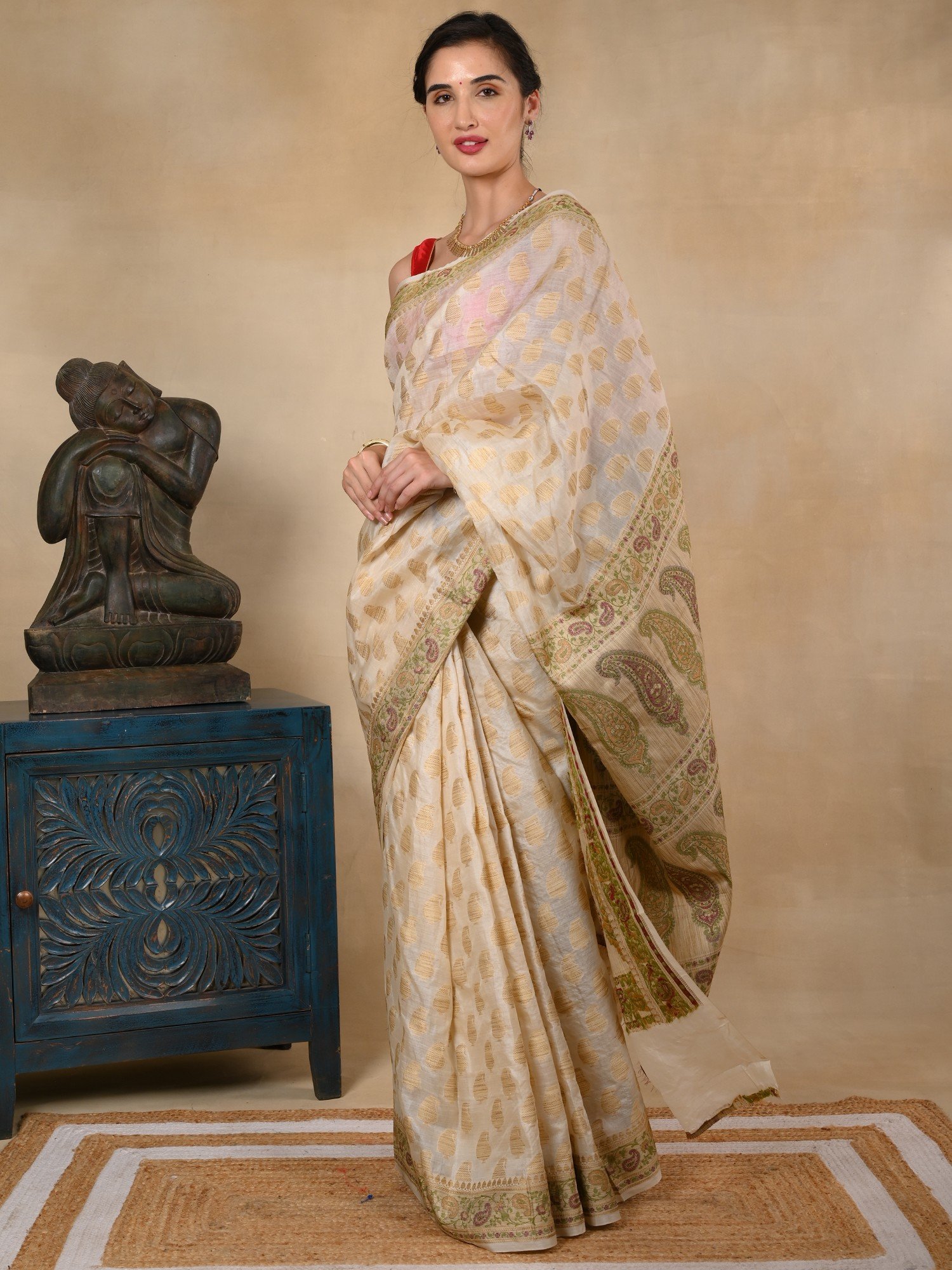 Traditional Zari Tussar Silk Saree | Evening occasion wear | Tussar sarees  from Bengal - YouTube
