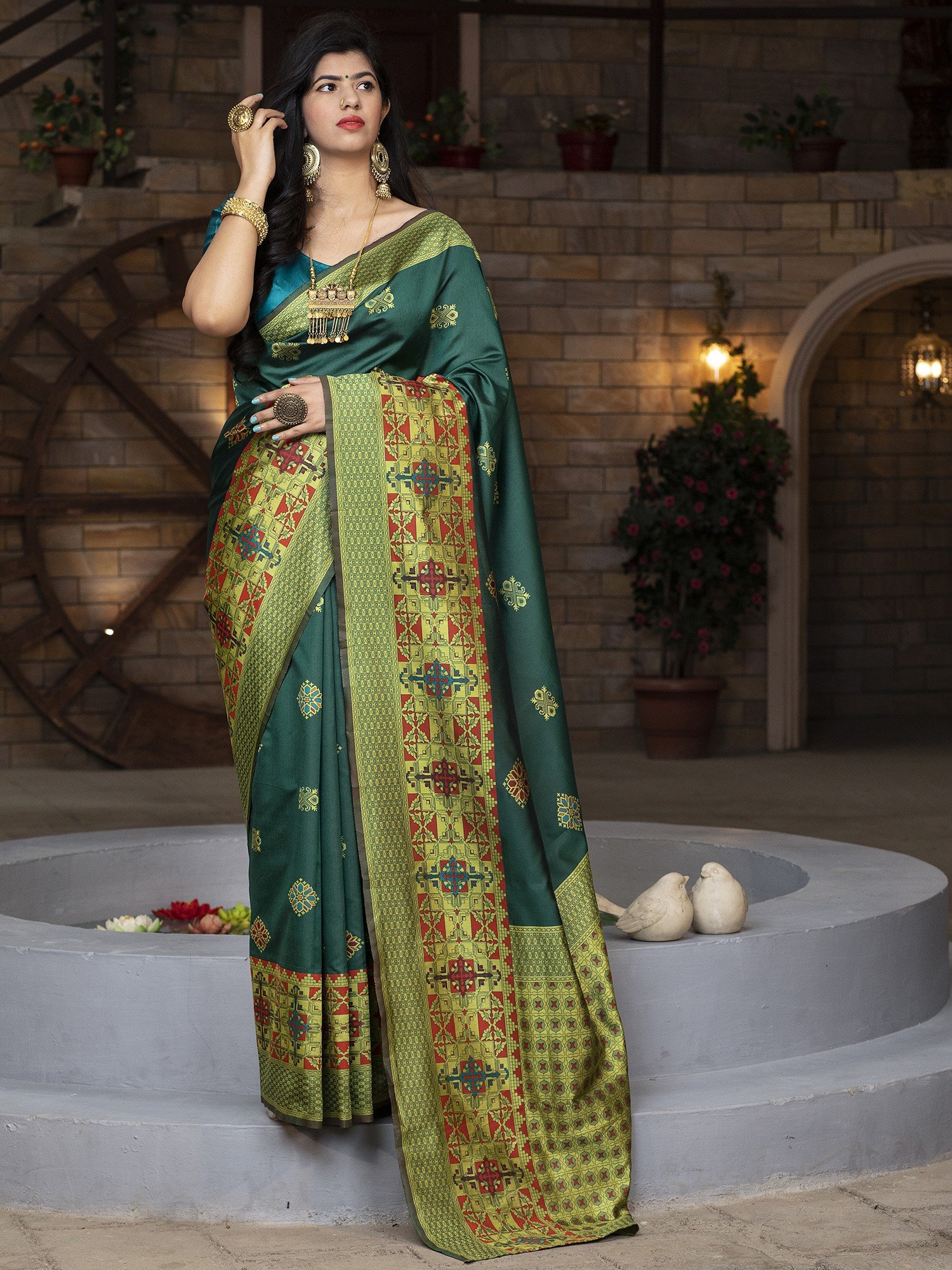 Royal Blue Traditional Embroidered Silk Saree | Saree collection, Saree  designs, Checks saree
