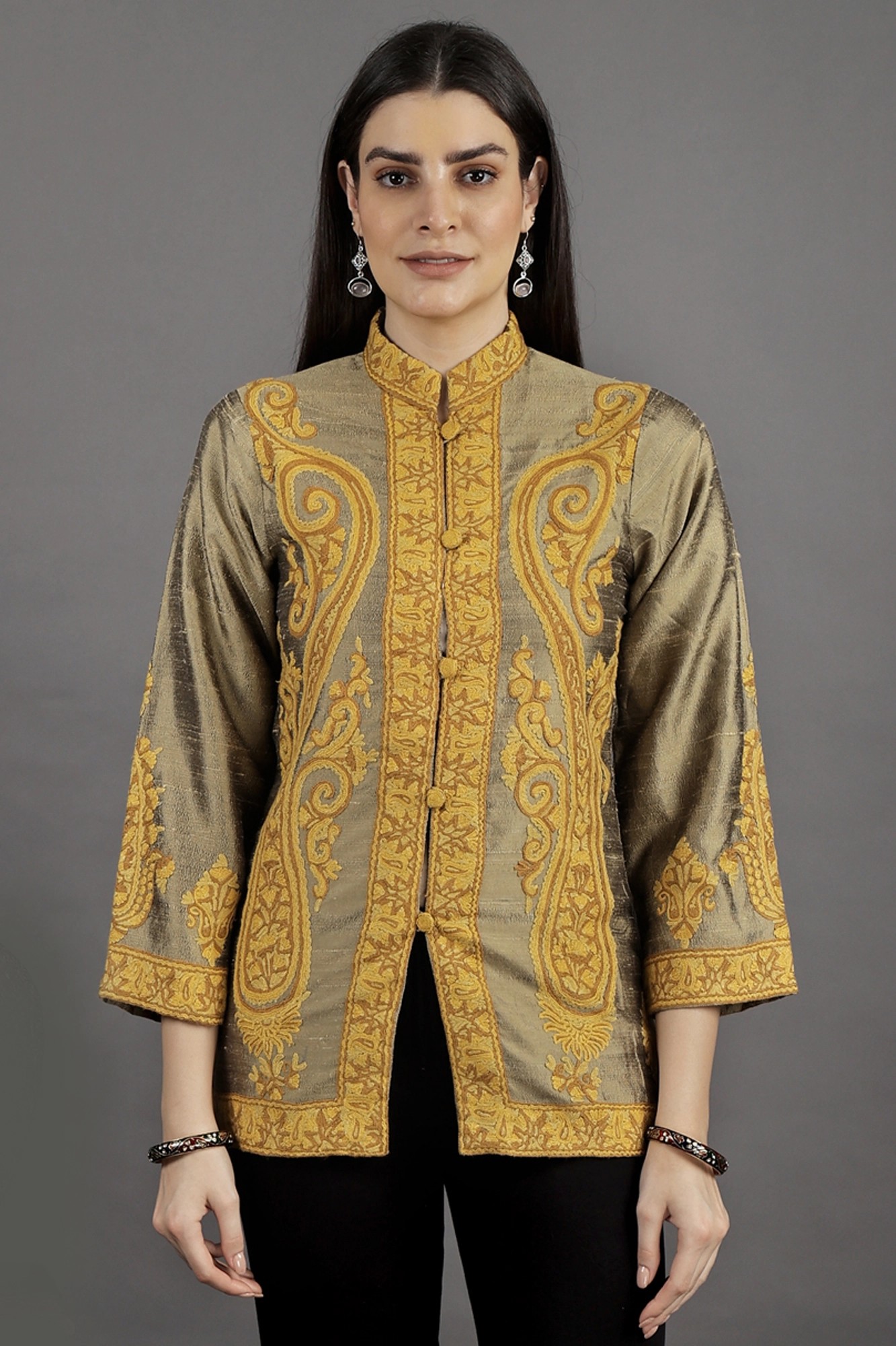 Trendy ethnic colour jacket
