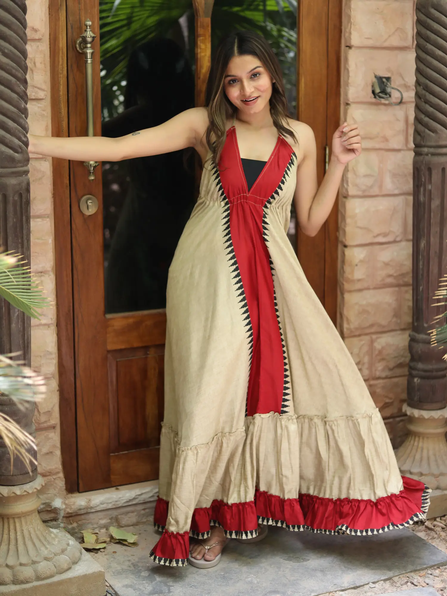 american living halter dress The Linen Halter-Neck Dress main image 1