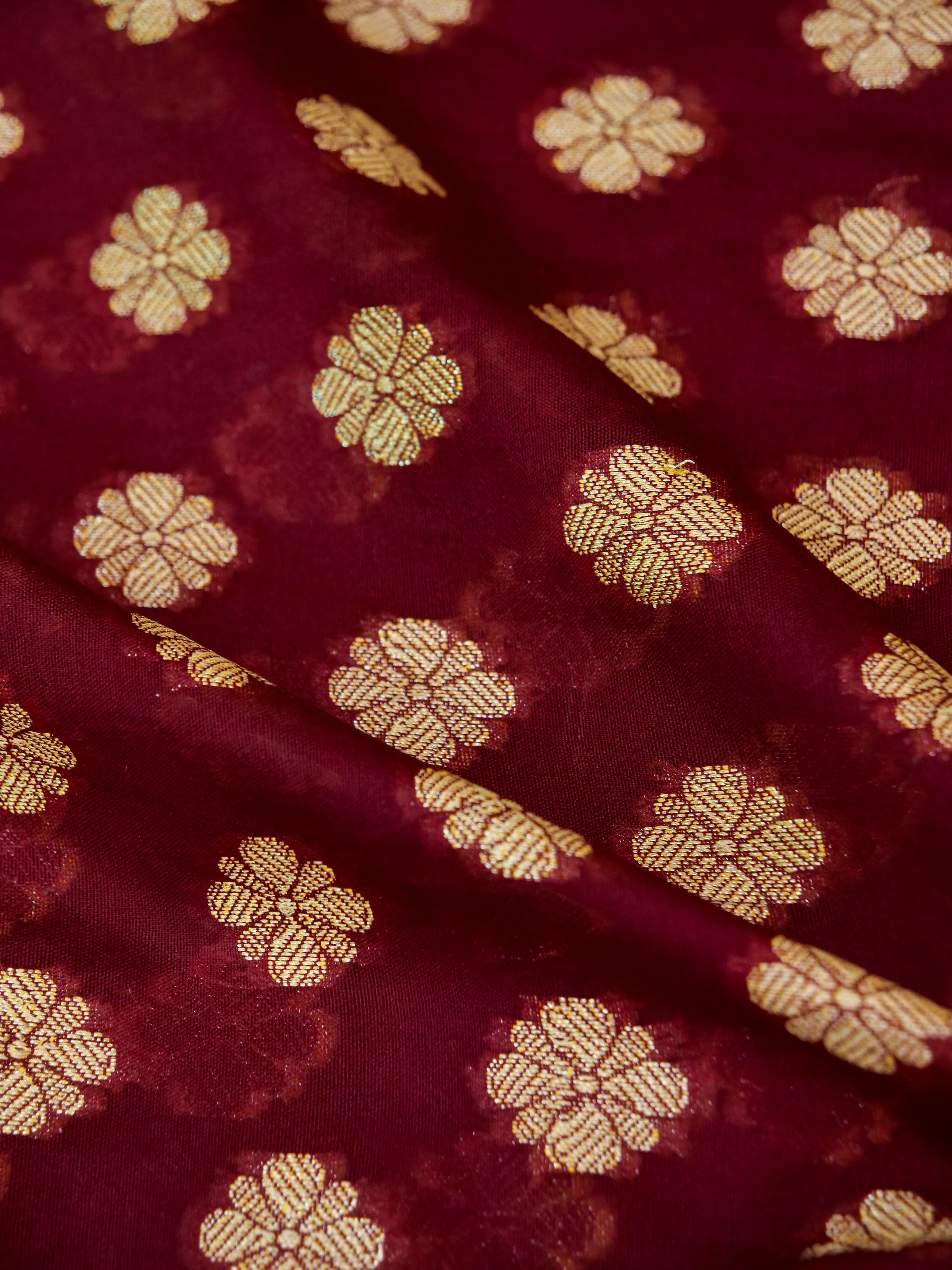 Picante Khaddi Silk Banarasi Saree With Brocaded Floral Motif | Exotic ...