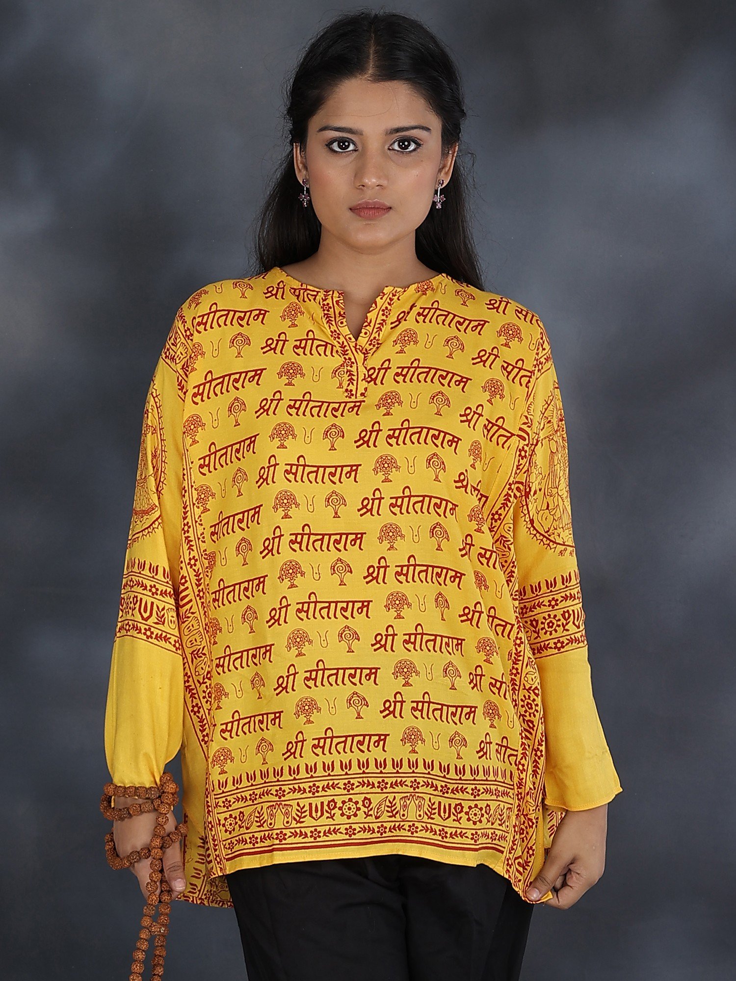 Shree Hari Export Indian Designer Beautiful Women's Linen Embroidered  Pattern Straight Kurti, 3/4 Sleeves, Short Kurti top, Stitched Kurta for  Women & Girls