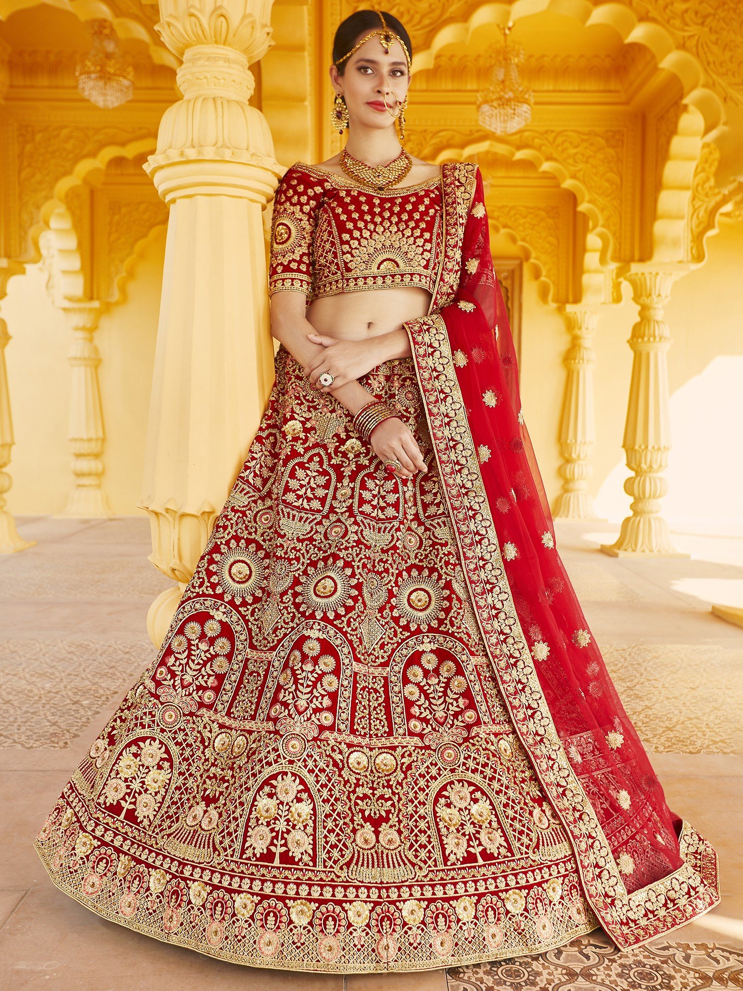 Gold Lehenga Designs | Color Combinations for 2022 brides | Golden lehenga,  Indian bridal dress, Golden lehnga