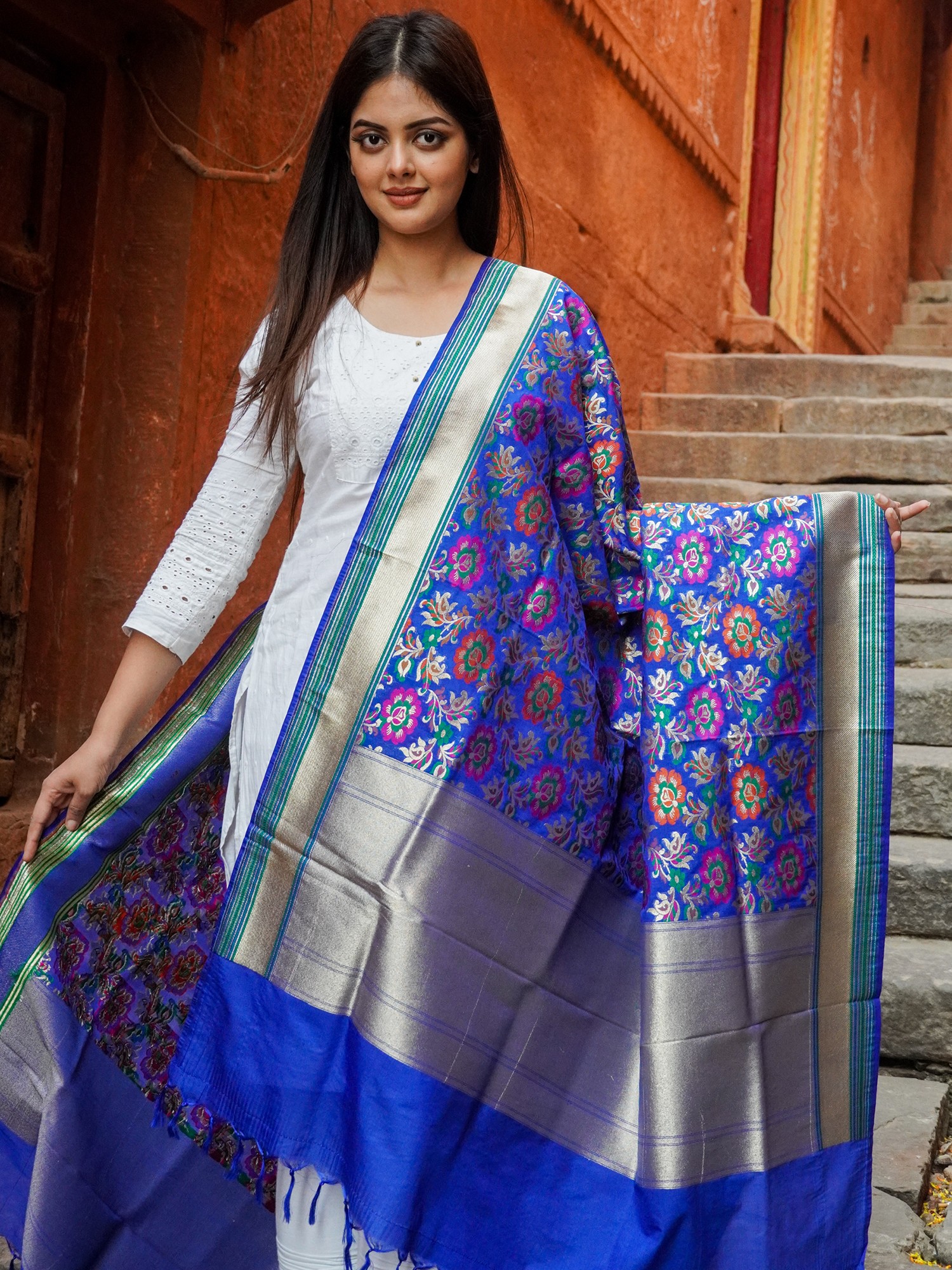 Brown Banarasi Dupatta 