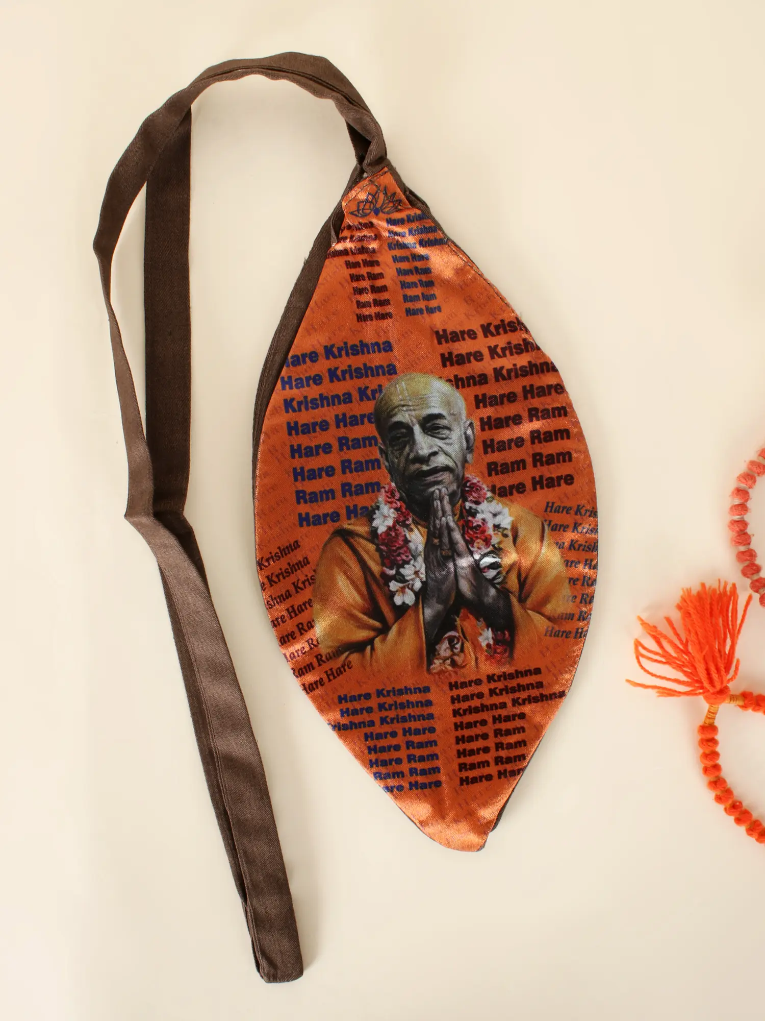 Srila Prabhupada Polycotton Printed Gaumukhi Japa Mala Bag for Mantra Jaap
