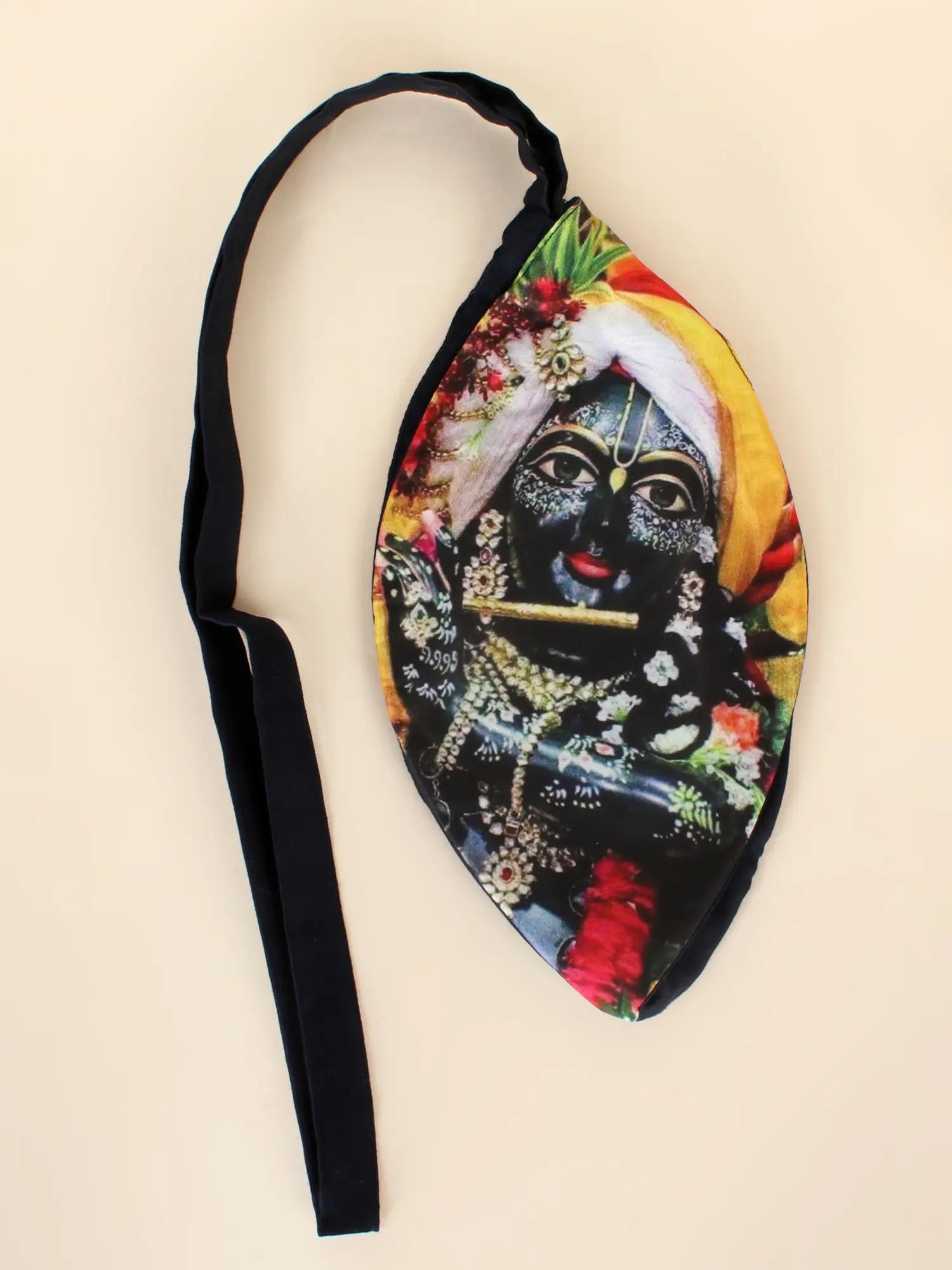 Krishna Polycotton Printed Gaumukhi Japa Mala Bag for Mantra Jaap