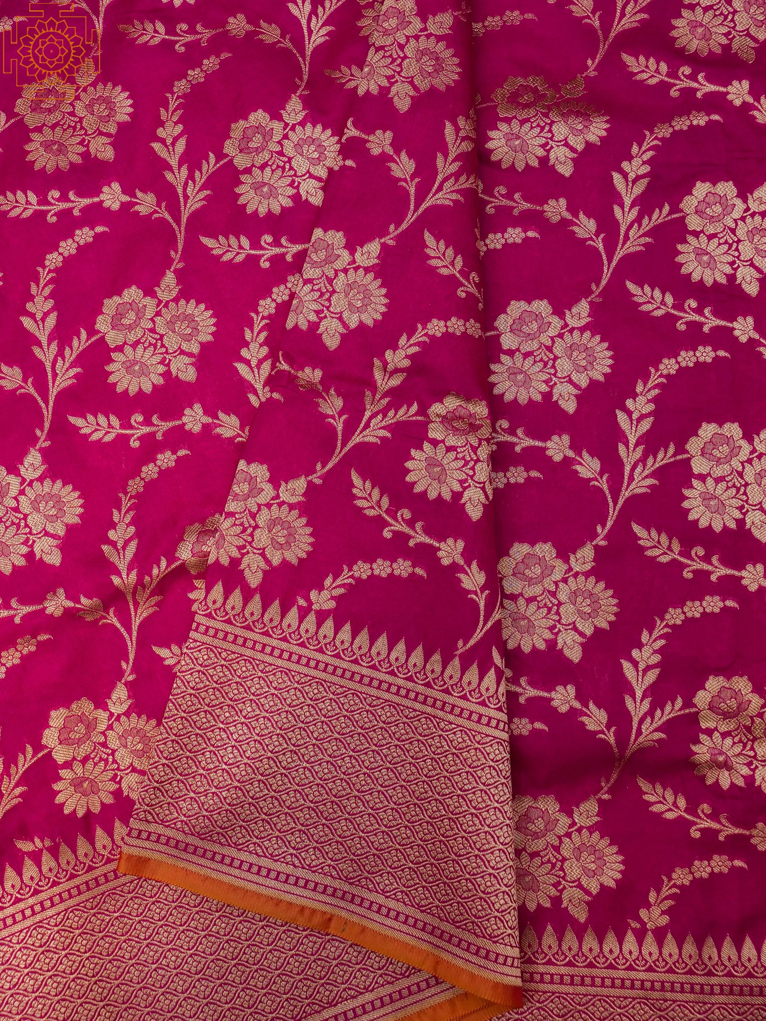 Beetroot-Purple Patola Banarasi Katan Saree With Floral-Leaf Jaal Motif ...