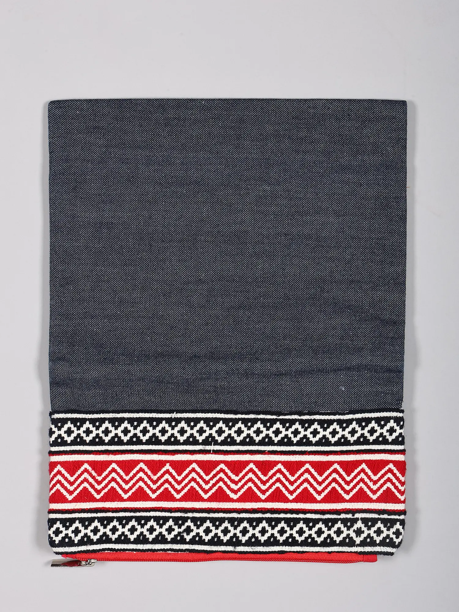 Denim Ipad Cover Bag with Toda Embroidery