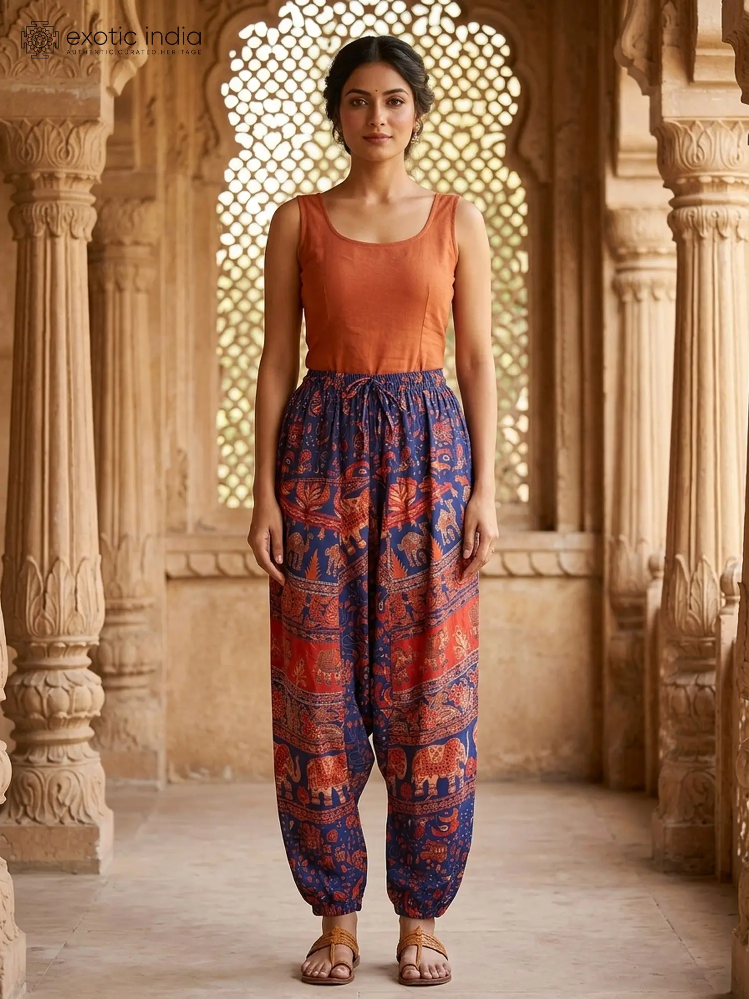 Printed Harem Trousers from Pilkhuwa