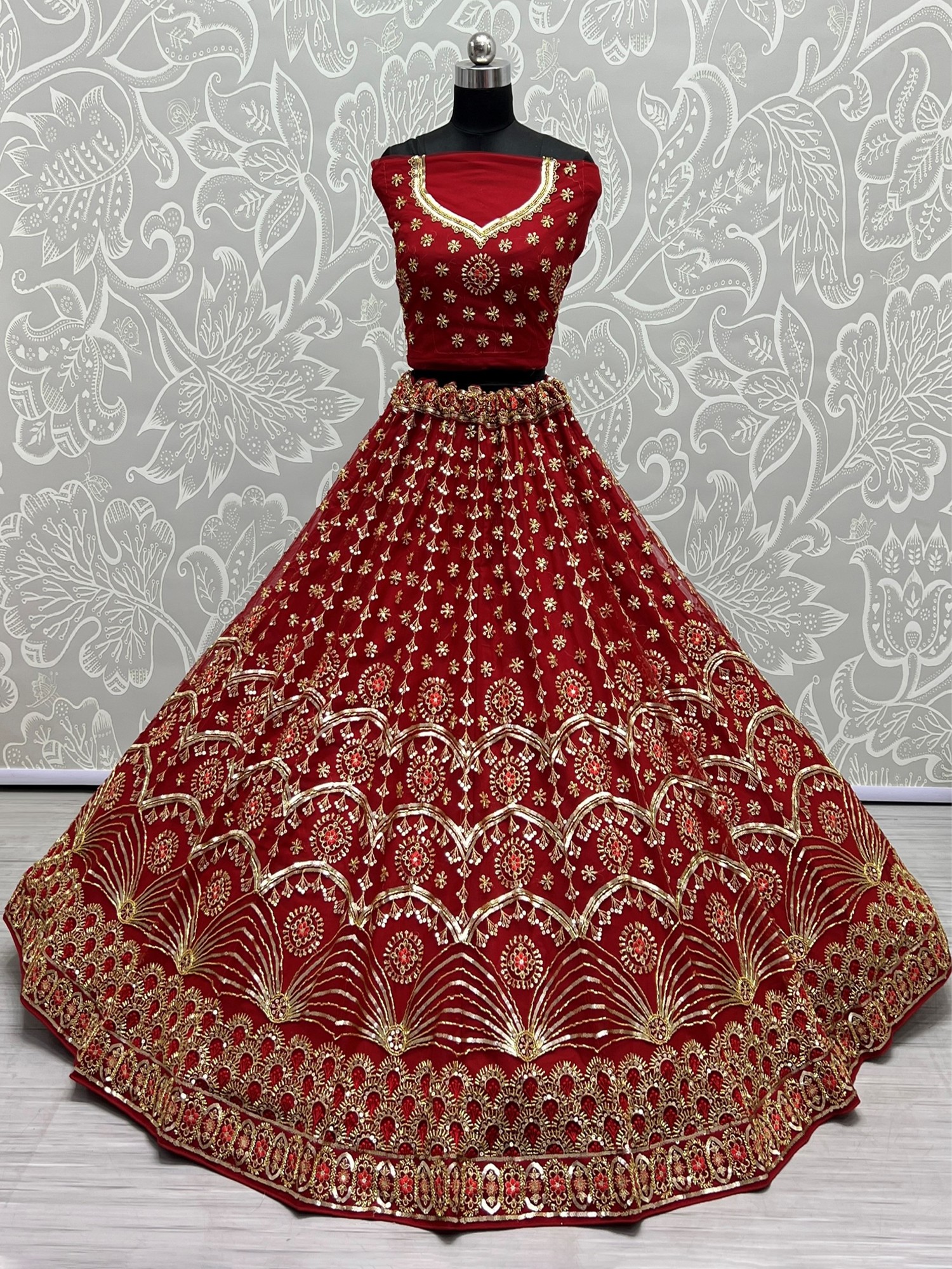 Georgette Embroidery Party Wear Lehenga