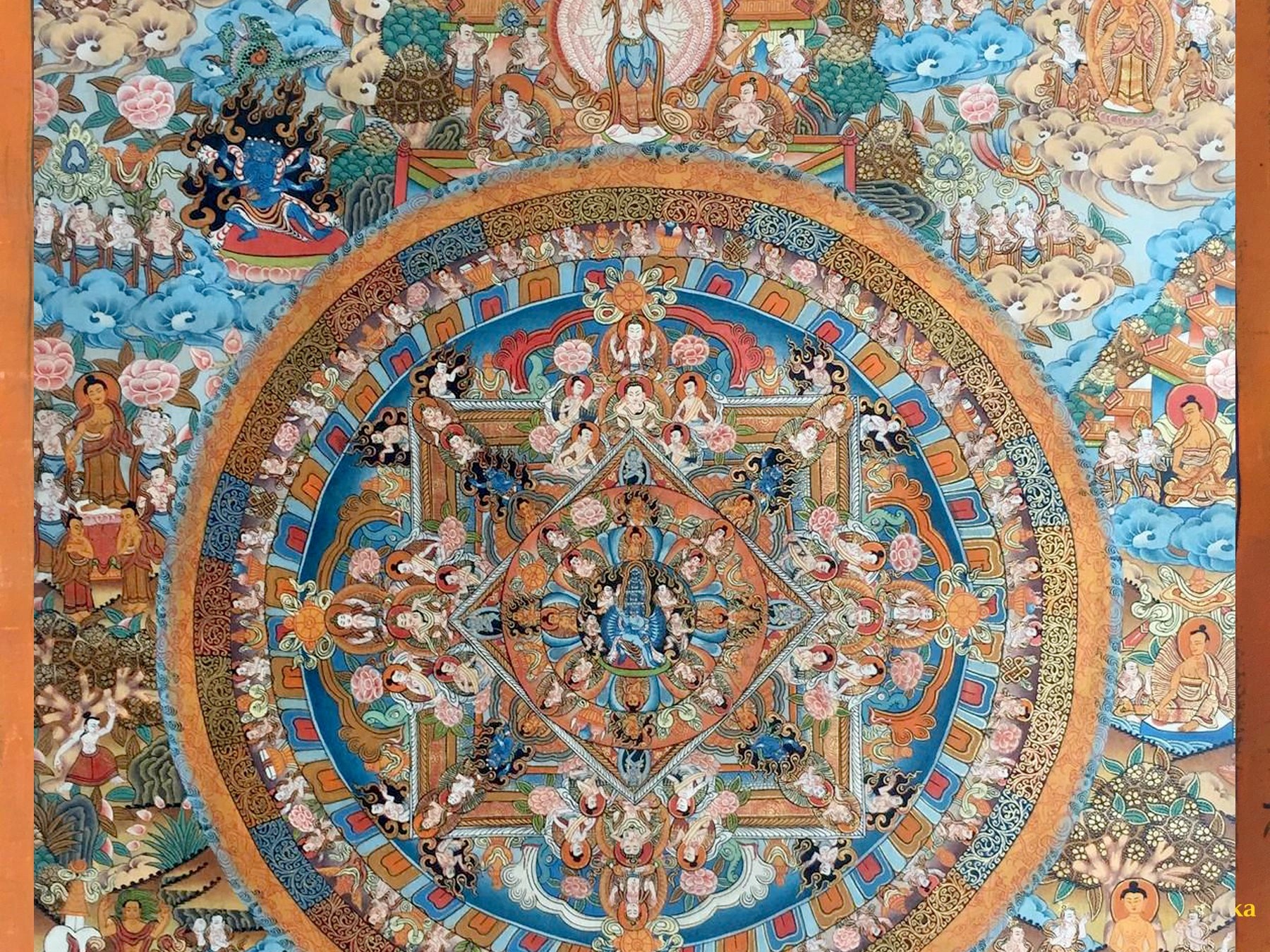Mandala Thangka (Brocadeless Thangka) | Exotic India Art