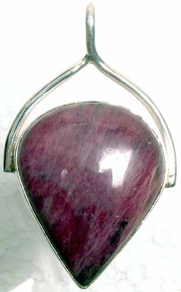 Inverted Color Ruby Inverted Tear Drop of Ruby | Exotic India Art