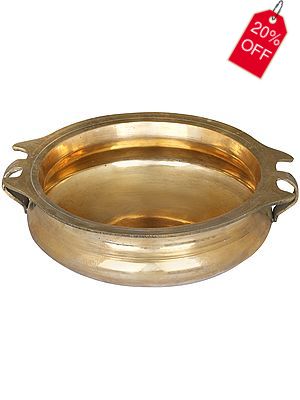 Traditional Brass Urli Bowl for Ritual Purposes